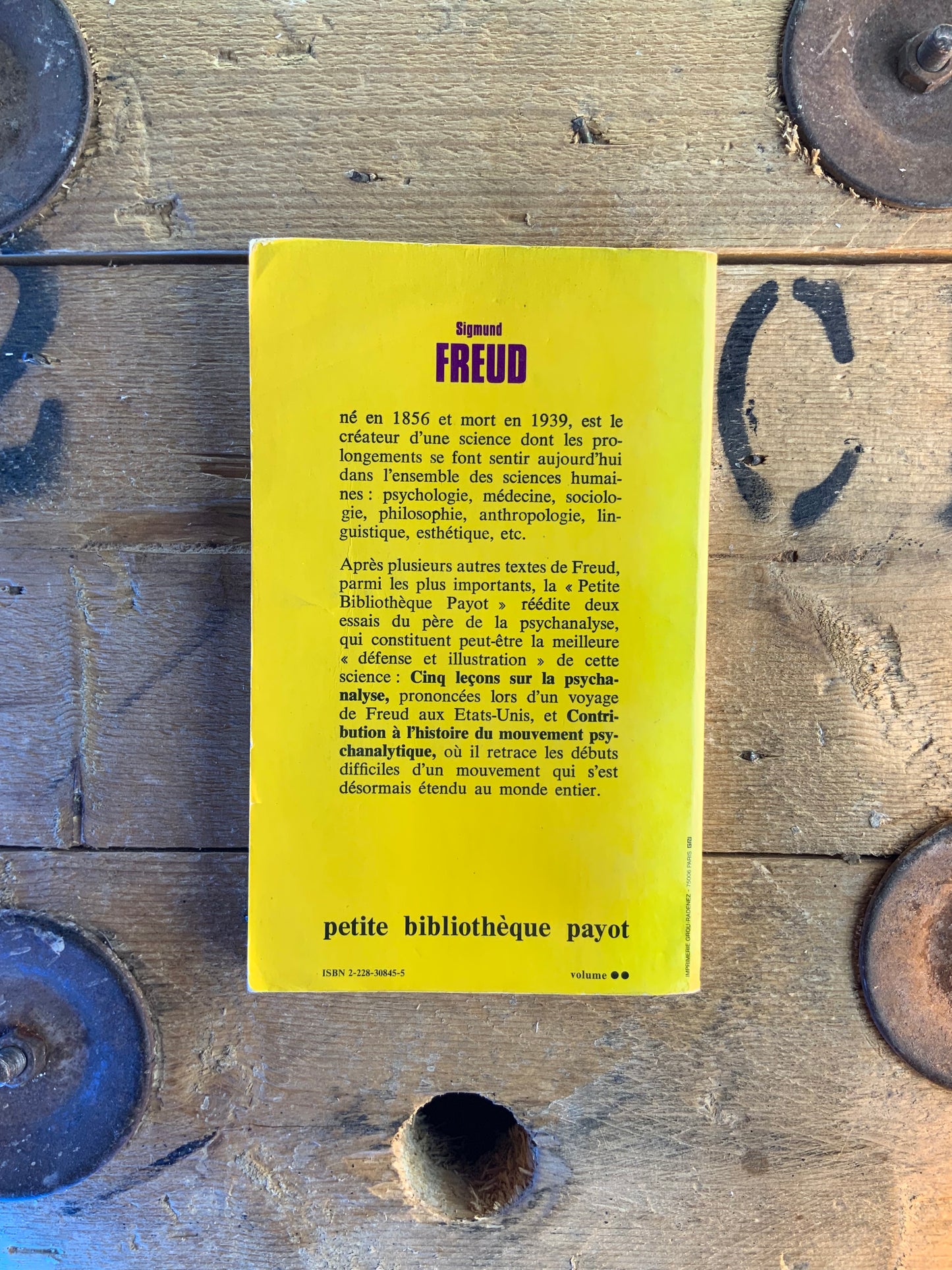 Cinq leçons sur la psychanalyse - Sigmund Freud