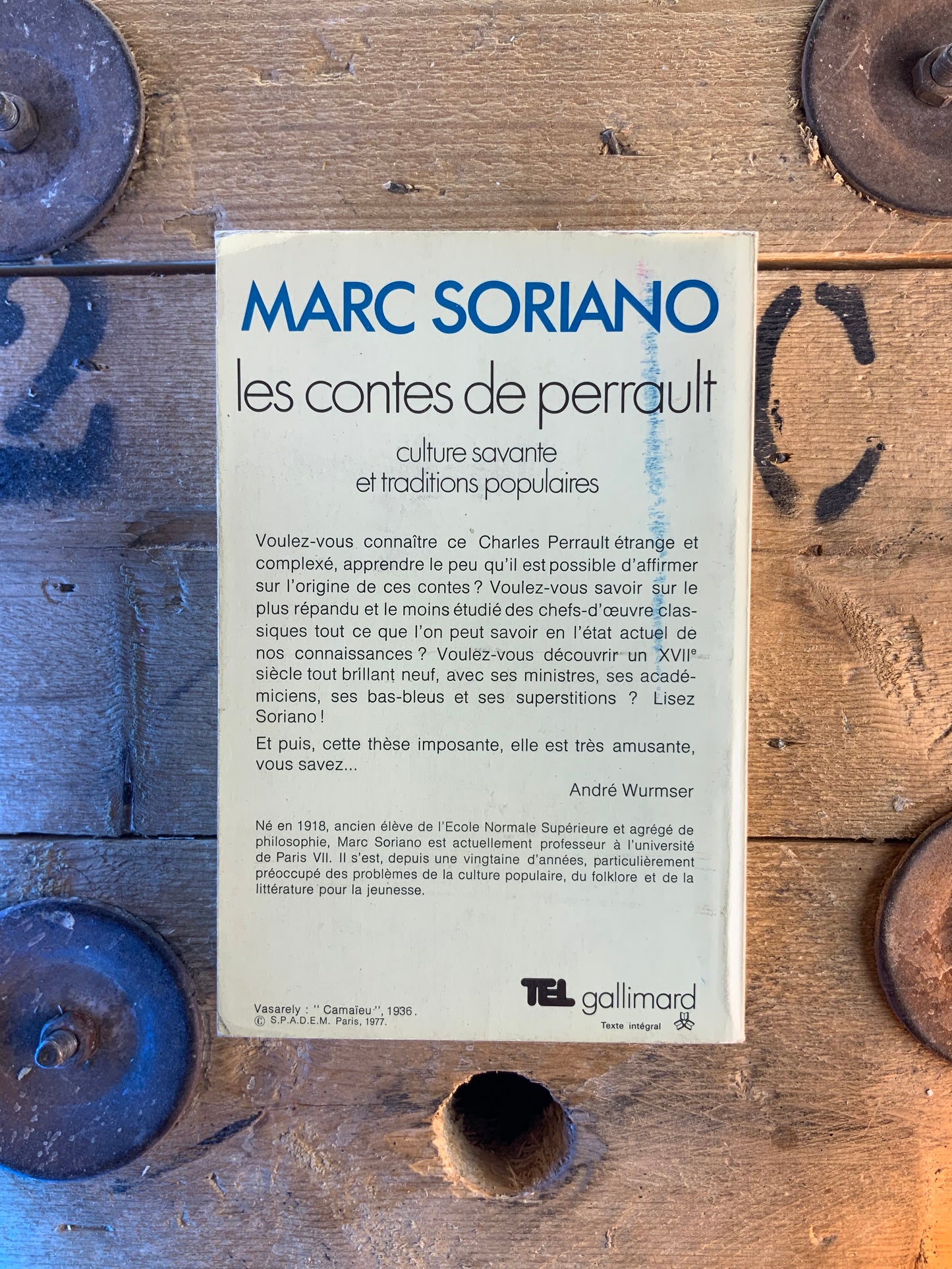 Les contes de perrault : culture savante et traditions populaires - Marc Soriano