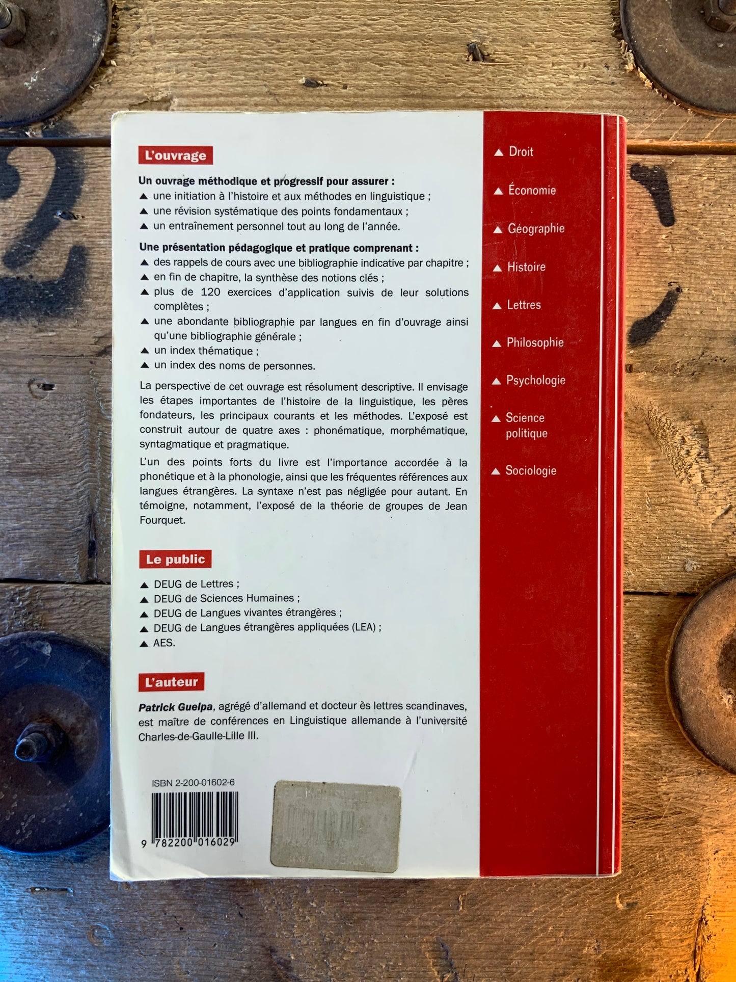 Introduction à l’analyse linguistique - Patrick Guelpa
