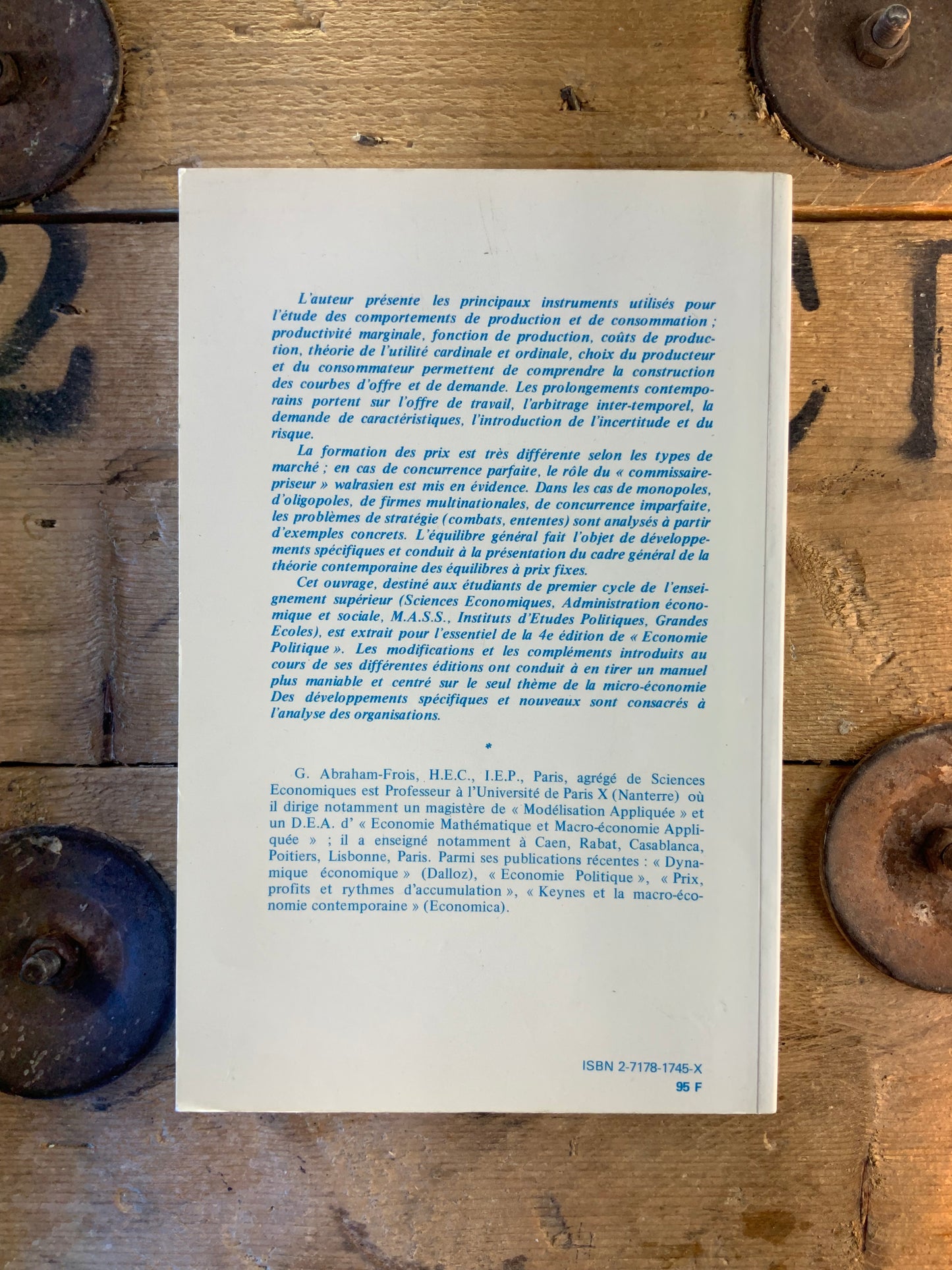 Microéconomie - Gilbert Abraham-Frois