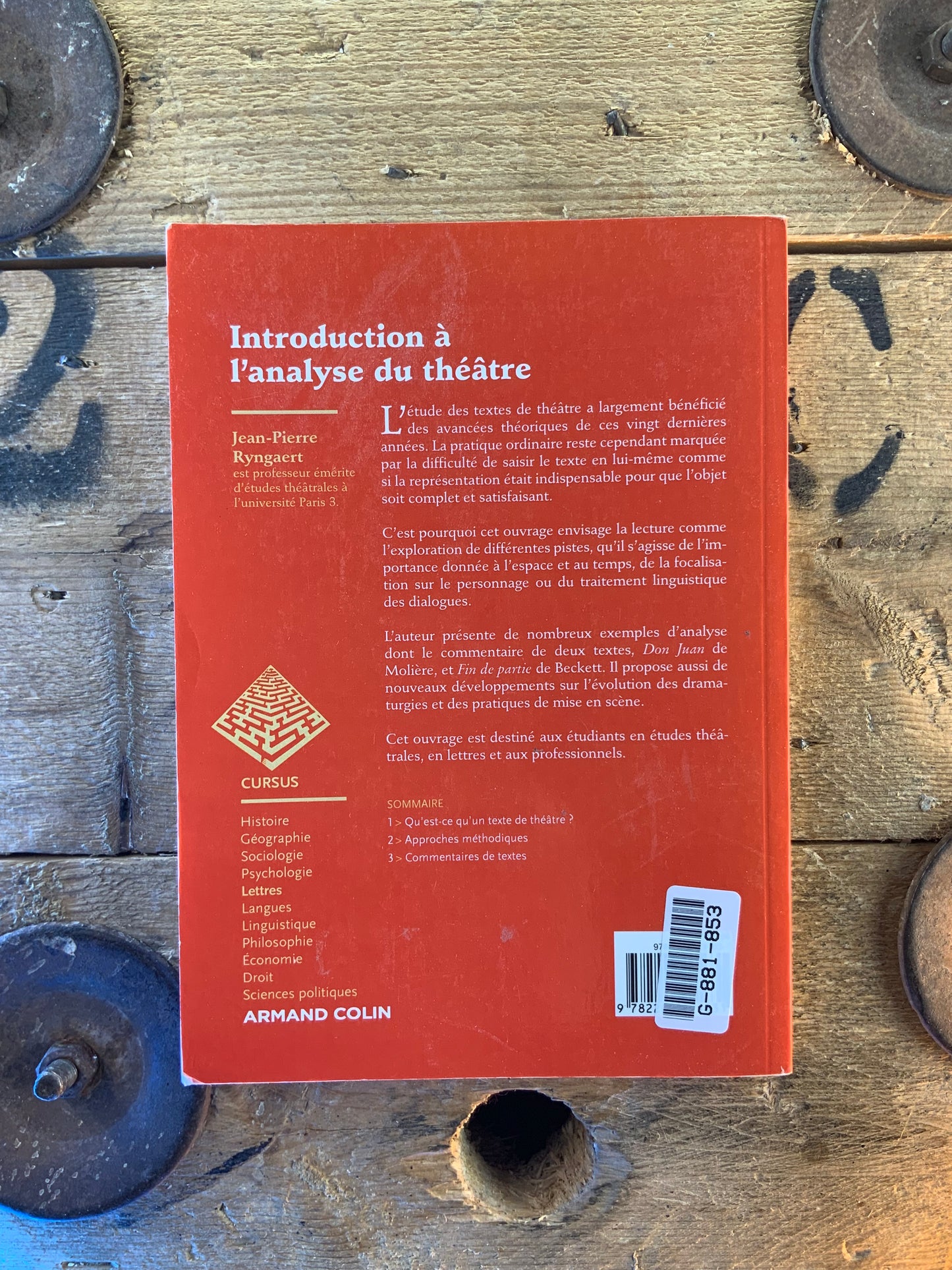 Introduction à l’analyse du théâtre - Jean-Pierre Ryngaert