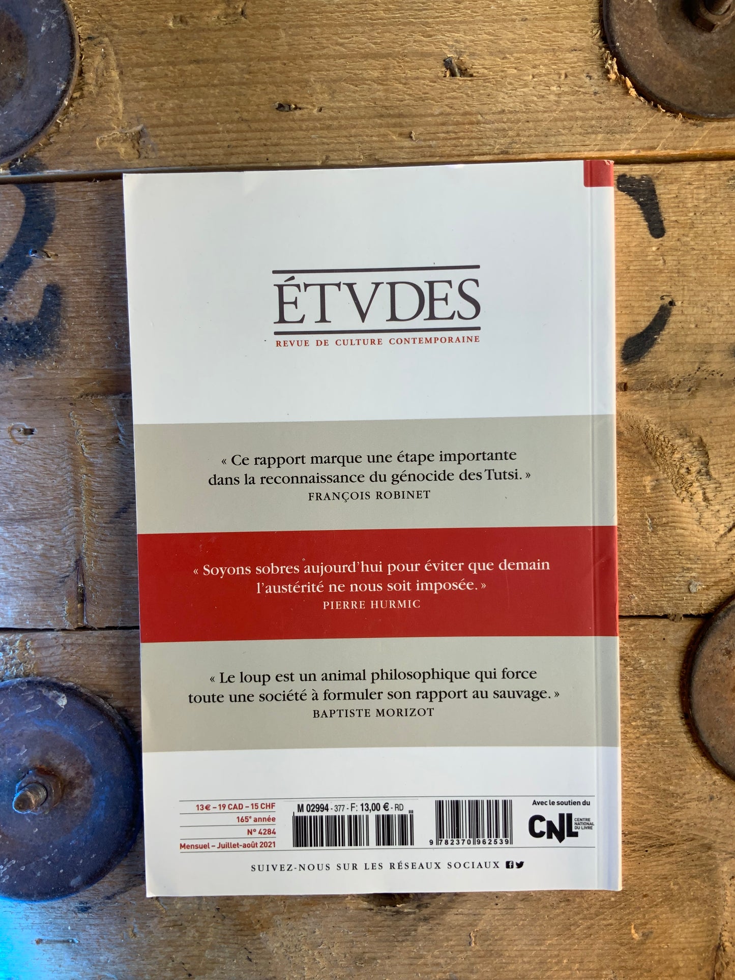 Études : revue de culture contemporaine - juillet-août 2021