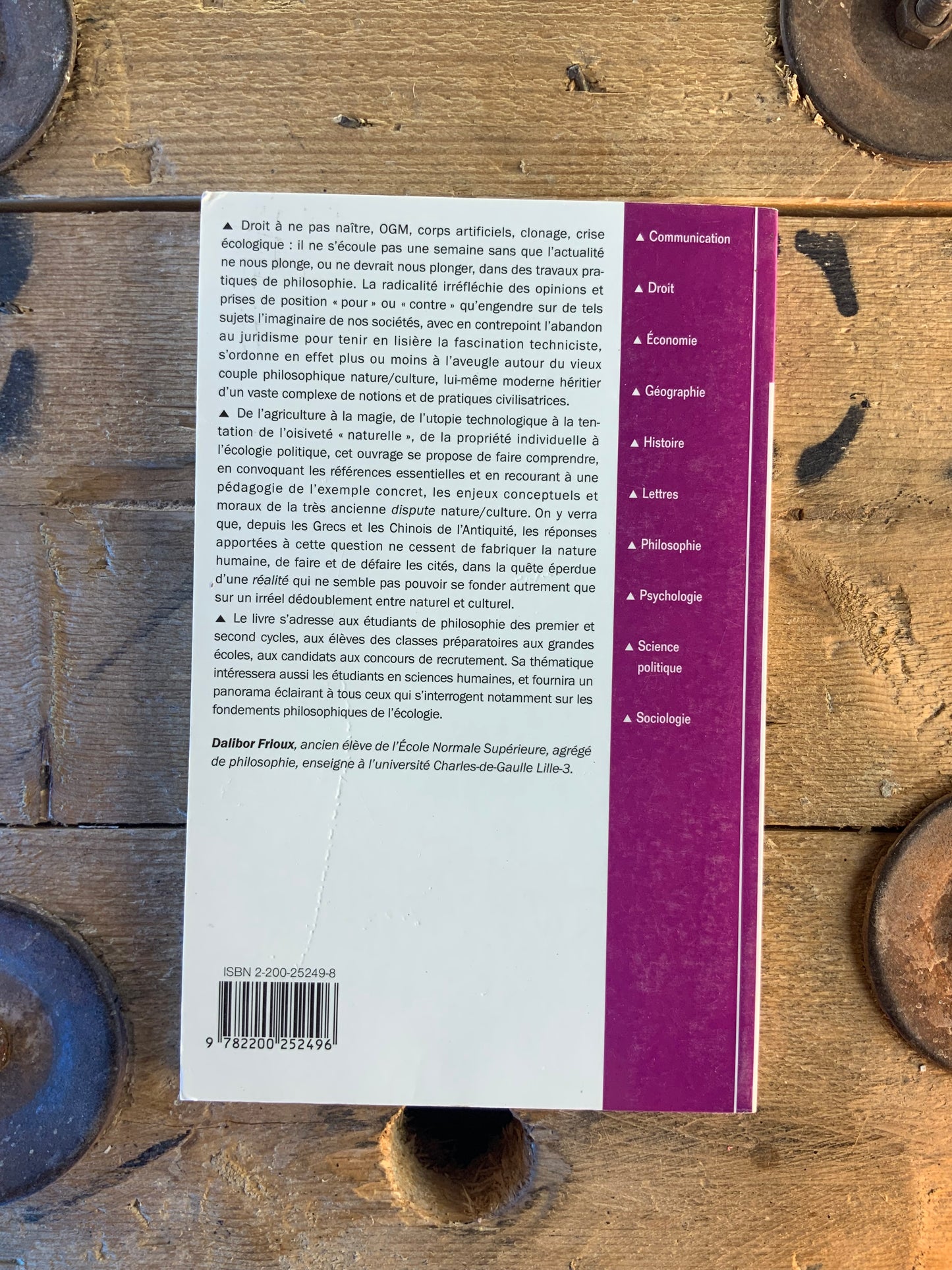 Nature et culture - Dalibor Frioux