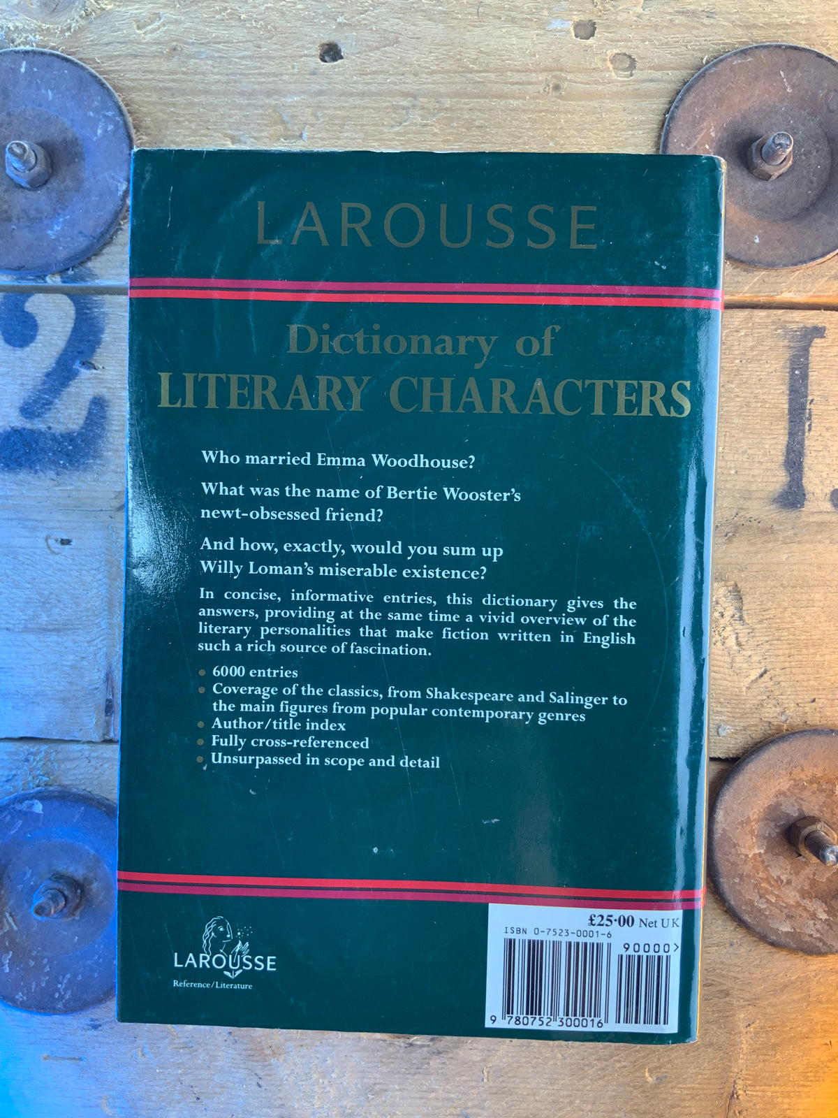 Dictionary of Literary Characters : from Beowulf to Billy Bathgate