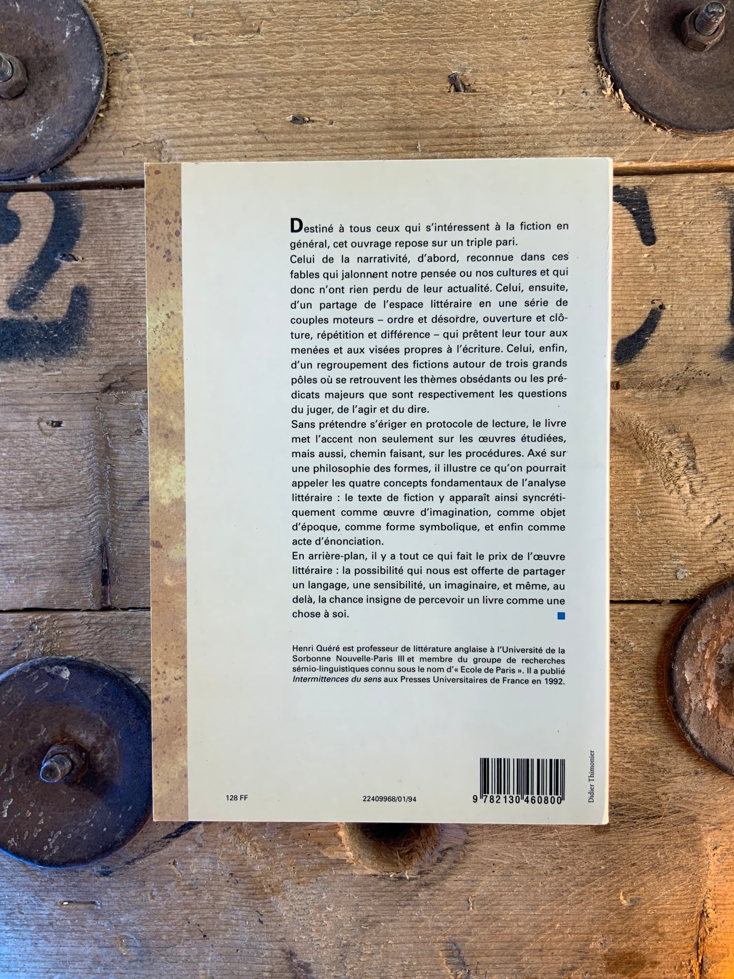 Récit Fictions Écritures . Méthodologie de l’analyse littéraire : œuvres et écrivains de langue anglaise - Henri Quéré