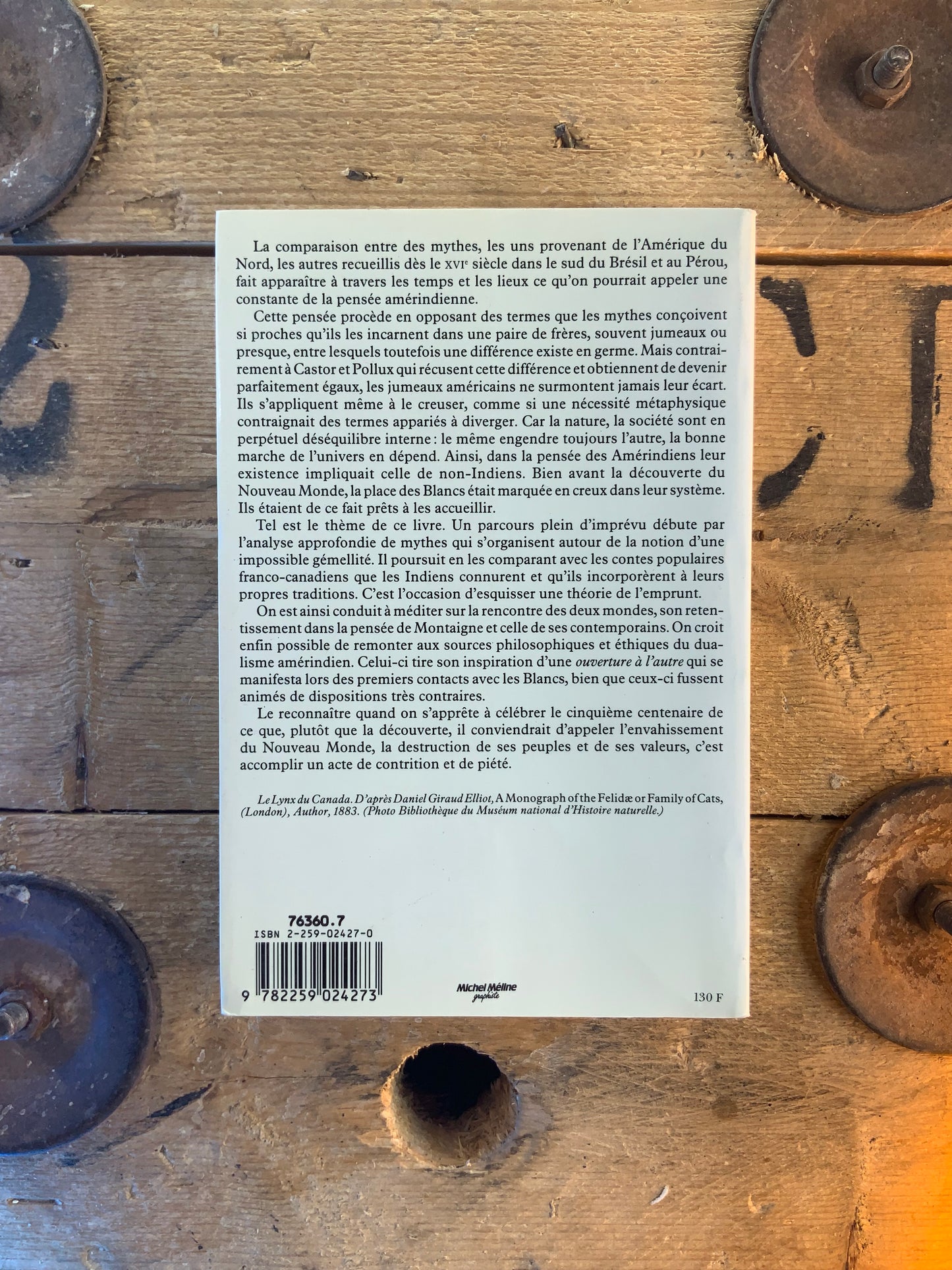 Histoire de Lynx - Claude Lévi-Strauss