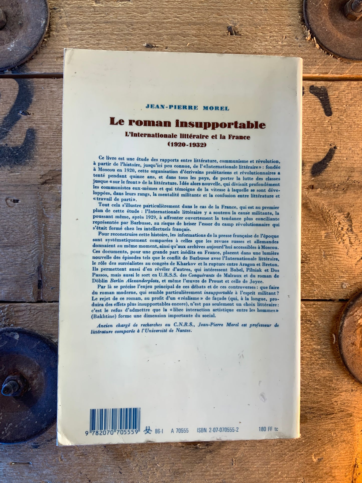 Le roman insupportable : l’internationale littéraire et la France - Jean-Pierre Morel