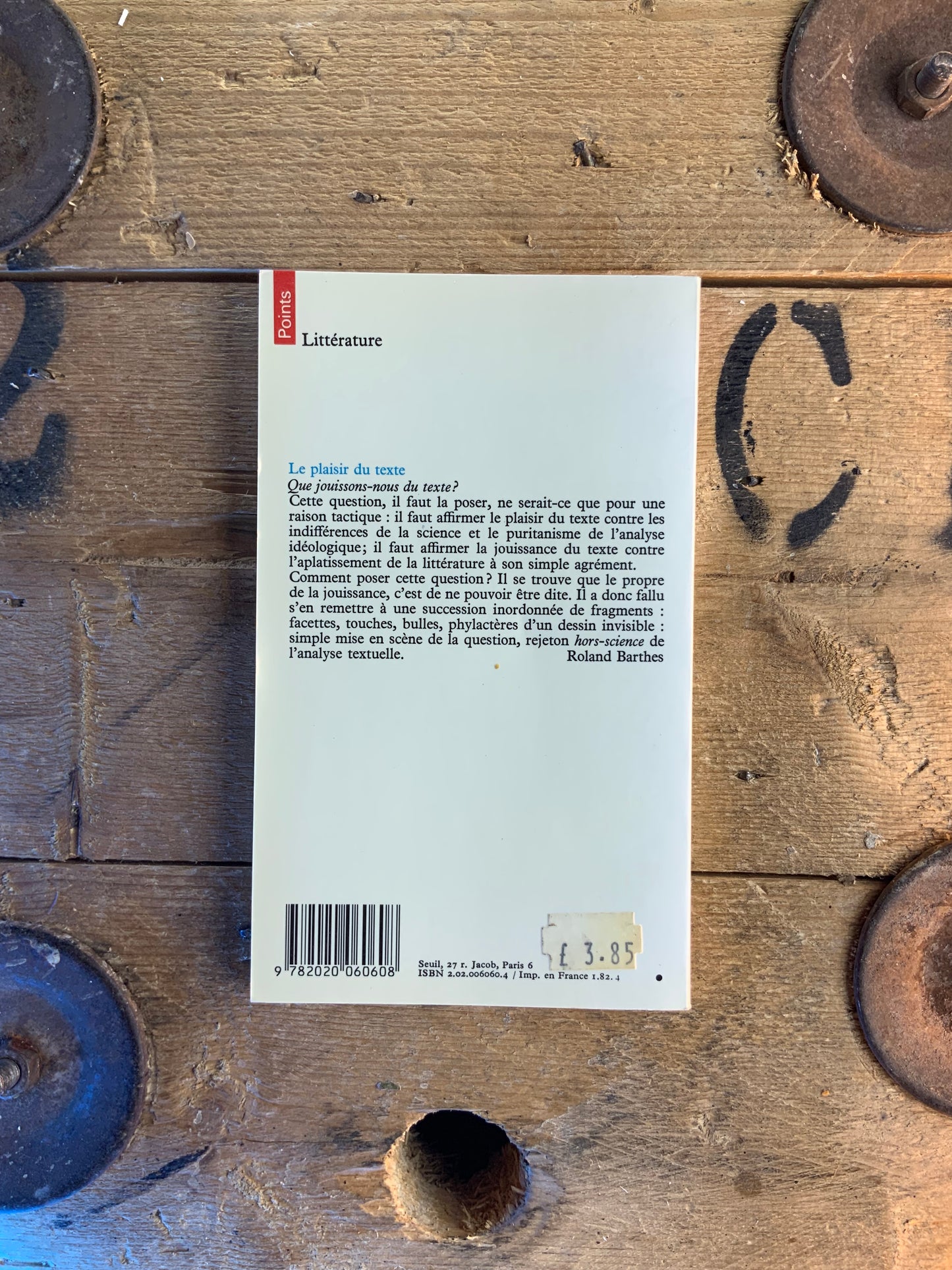 Le plaisir du texte - Roland Barthes