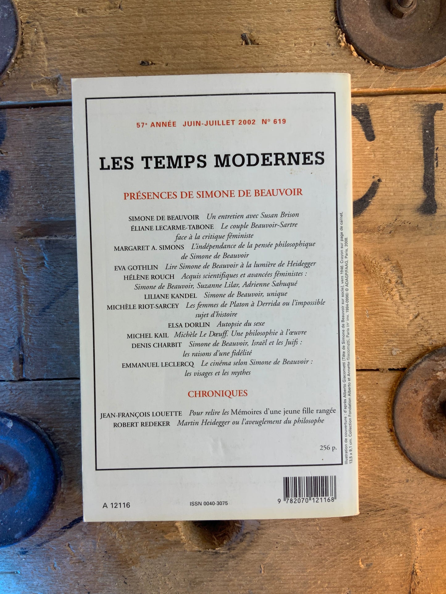 Les temps modernes : la transmission Beauvoir numéro 647-648