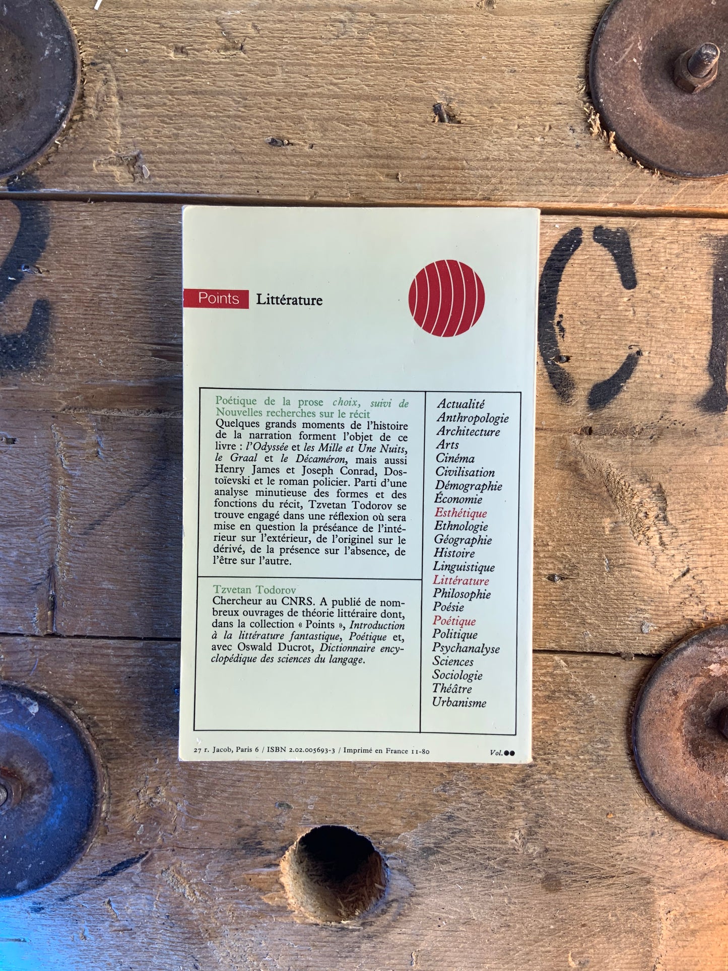 Poétique de la prose, suivi de Nouvelles recherches sur le récit - Tzvetan Todorov