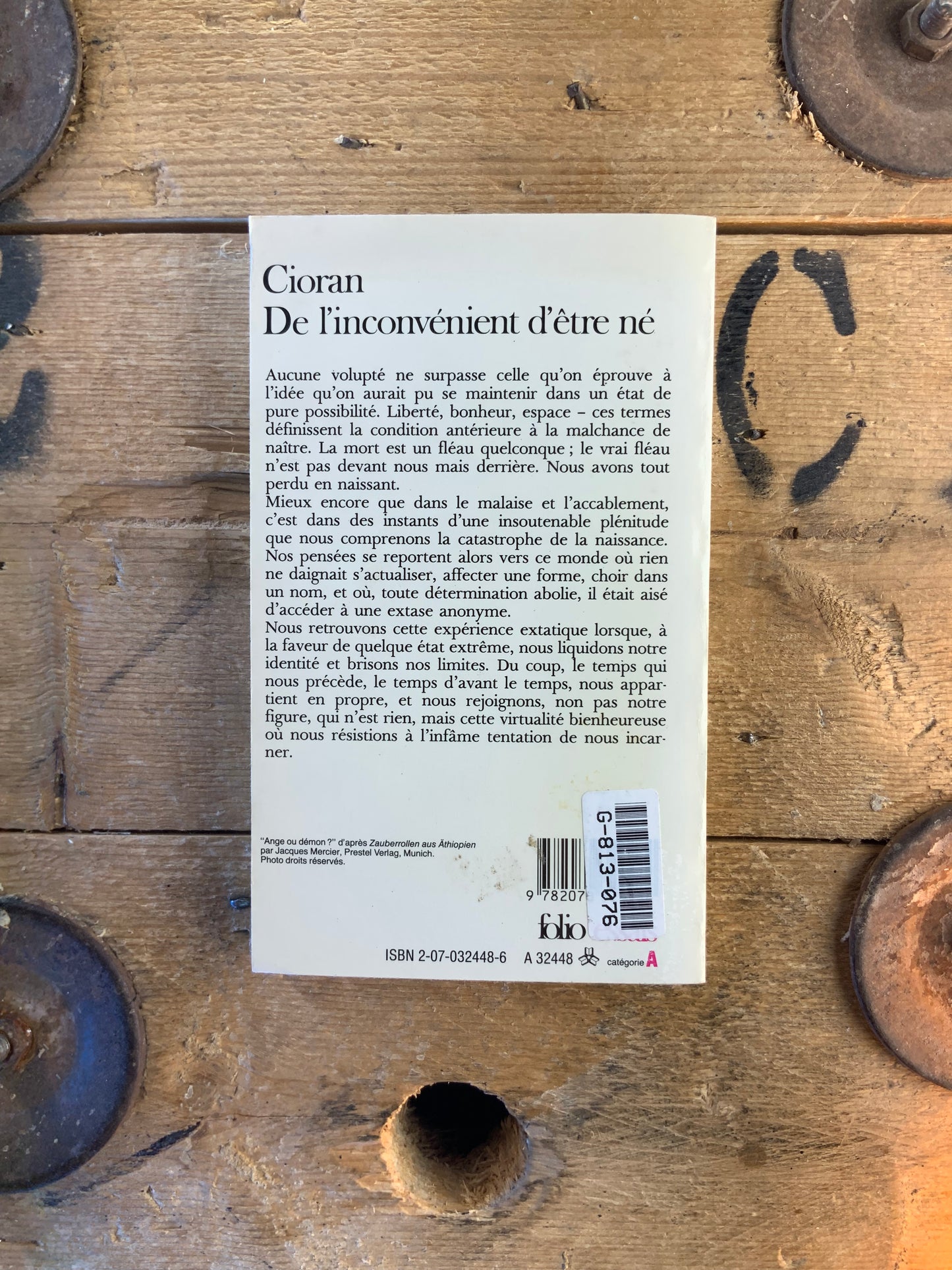 De l’inconvénient d’être né - Cioran