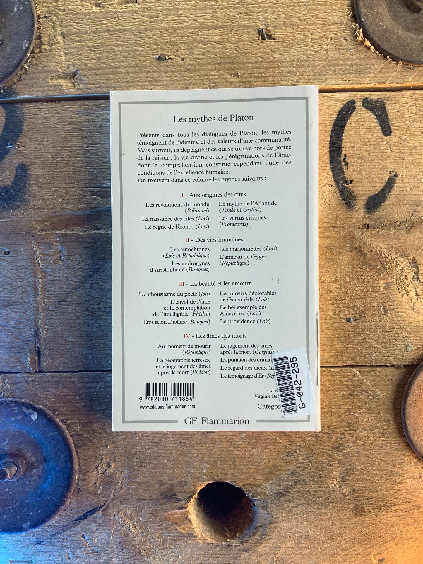 Les mythes de Platon