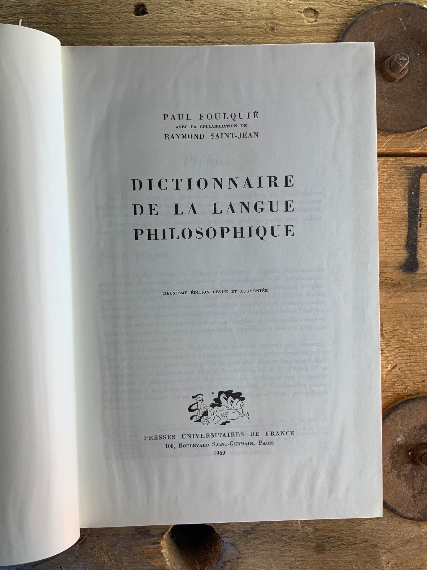 Dictionnaire de la langue philosophique - P. Foulquié et R. Saint-Jean