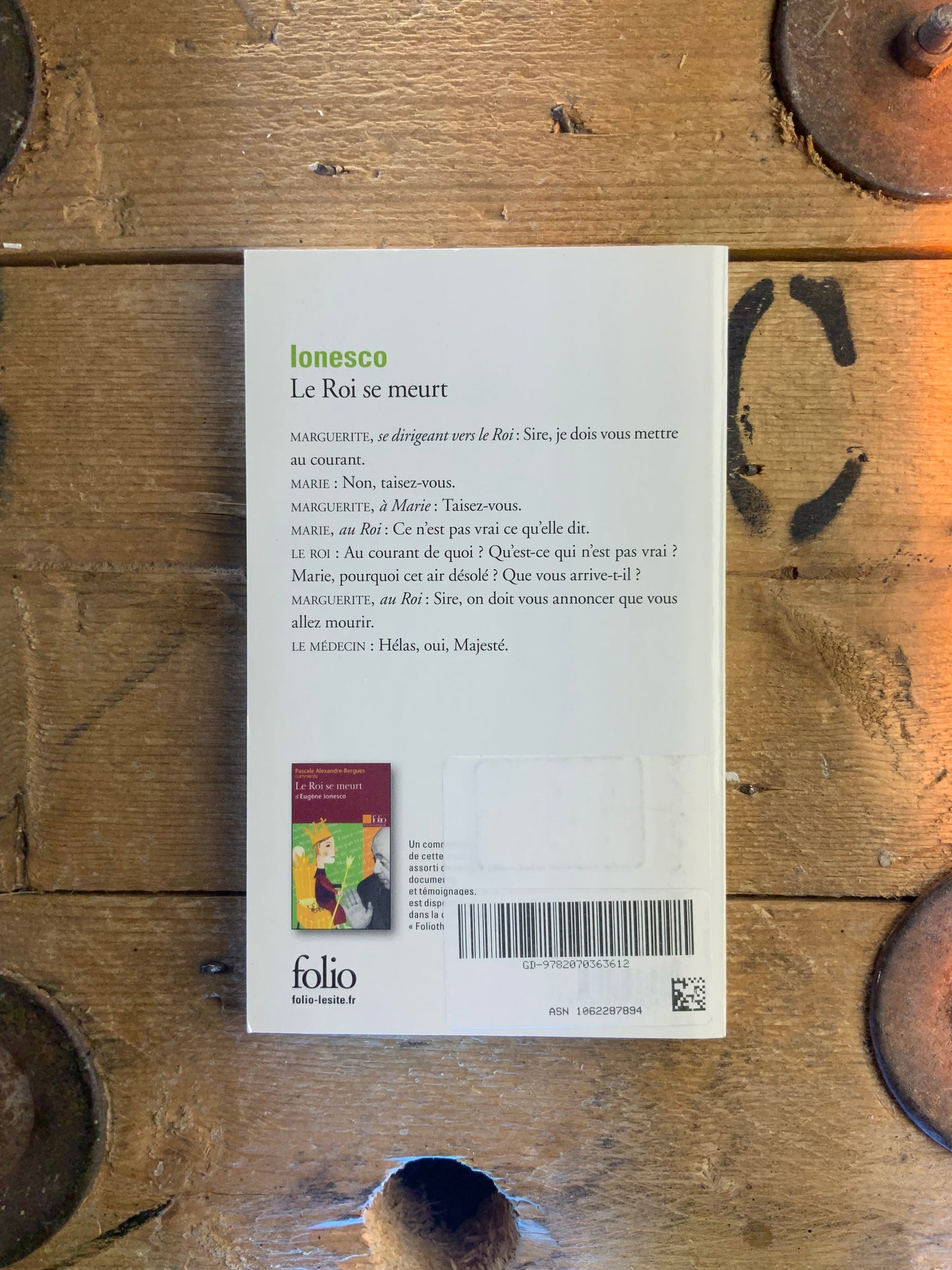 Le roi se meurt - Ionesco