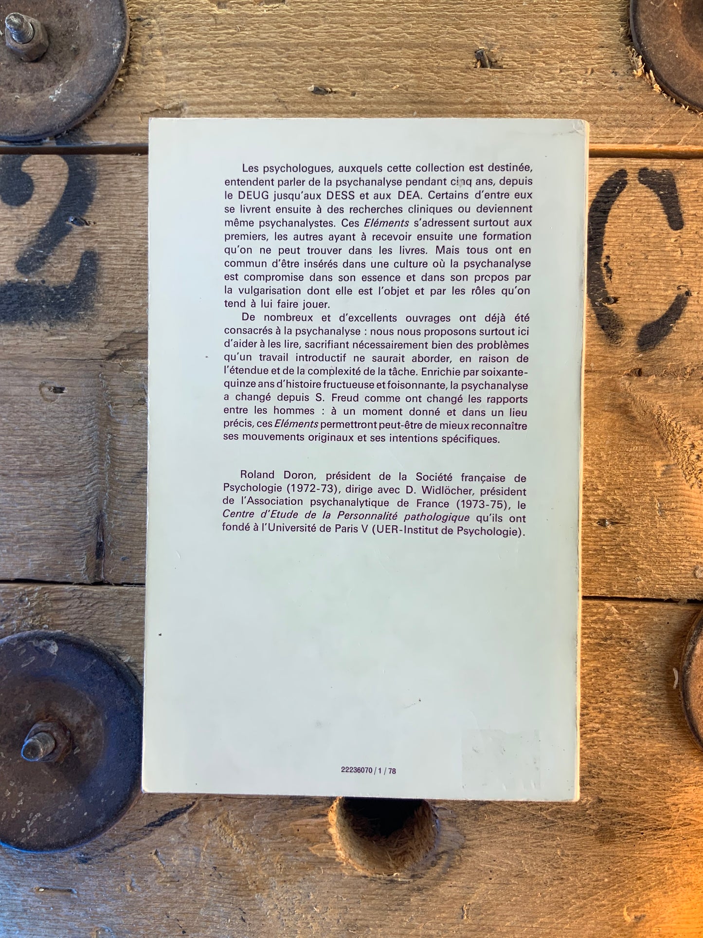 Éléments de psychanalyse - Roland Doron