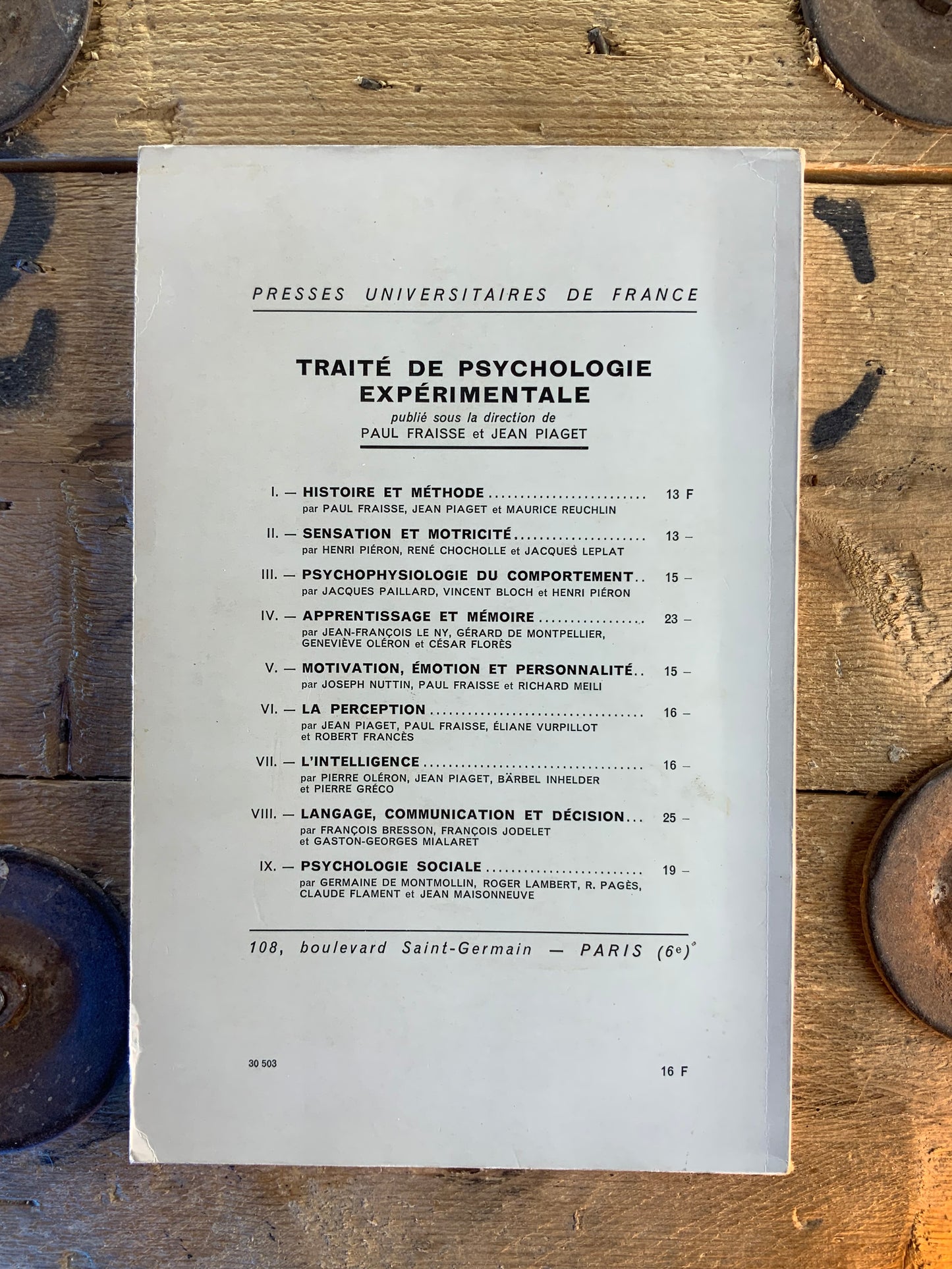 Traité de psychologie expérimentale : L’intelligence