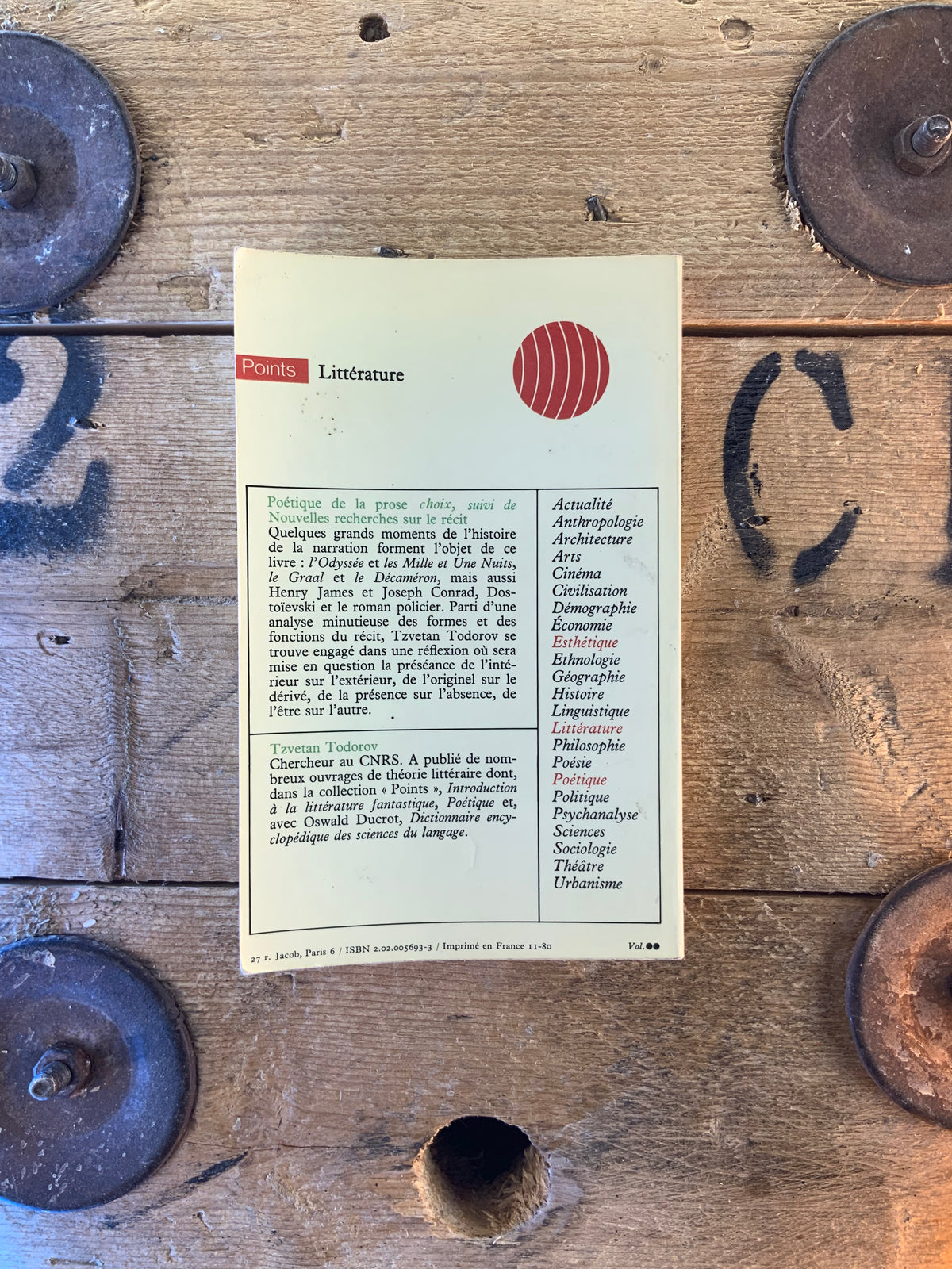 Poétique de la prose, suivi de Nouvelles recherches sur le récit - Tzvetan Todorov