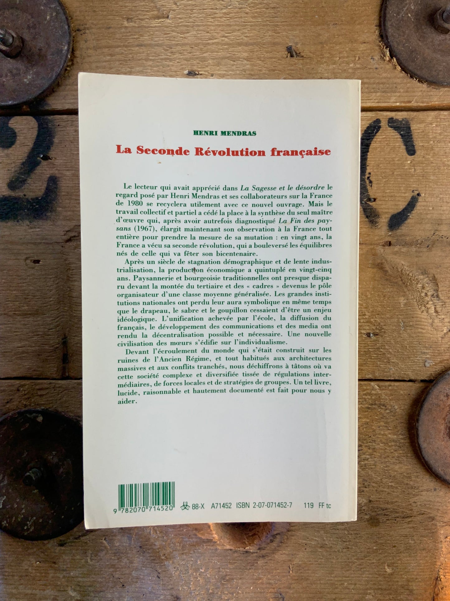 La seconde révolution française : 1965-1984 - Henri Mendras