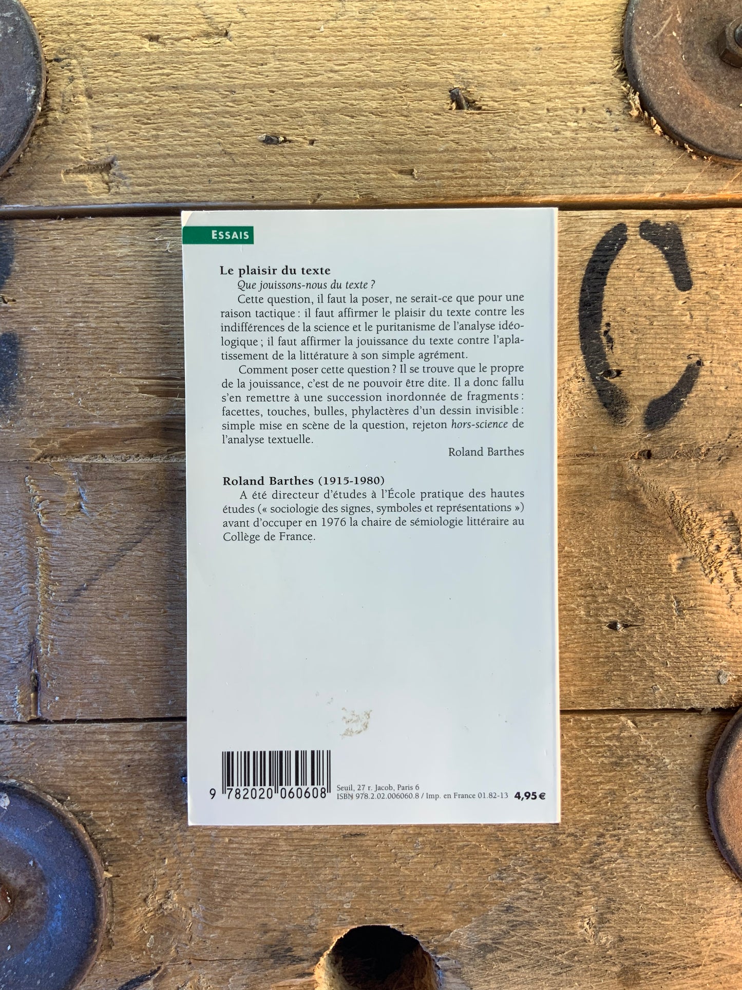 Le plaisir du texte - Roland Barthes