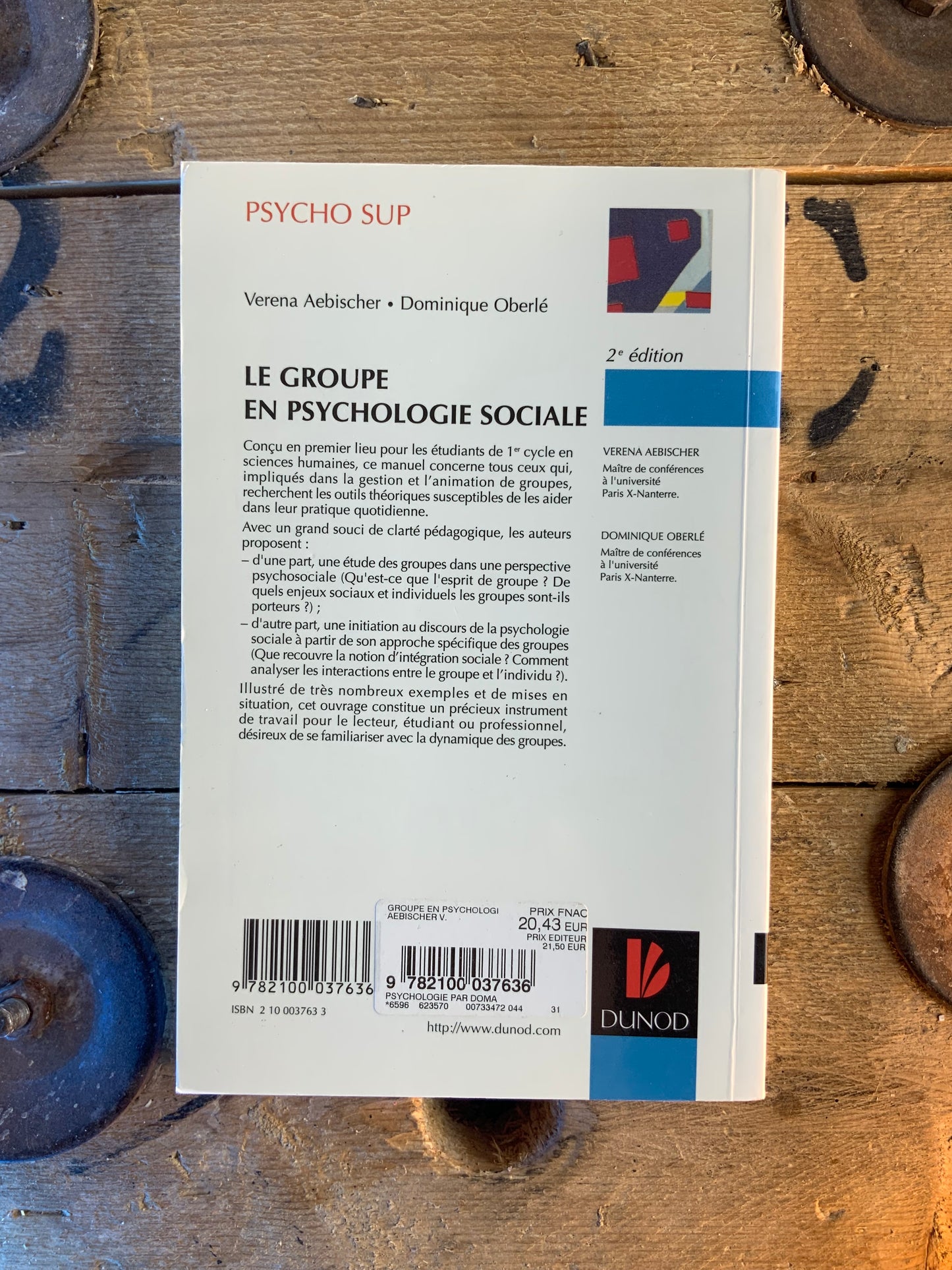 Le groupe en psychologie sociale - Verena Aebischer et Dominique Oberlé