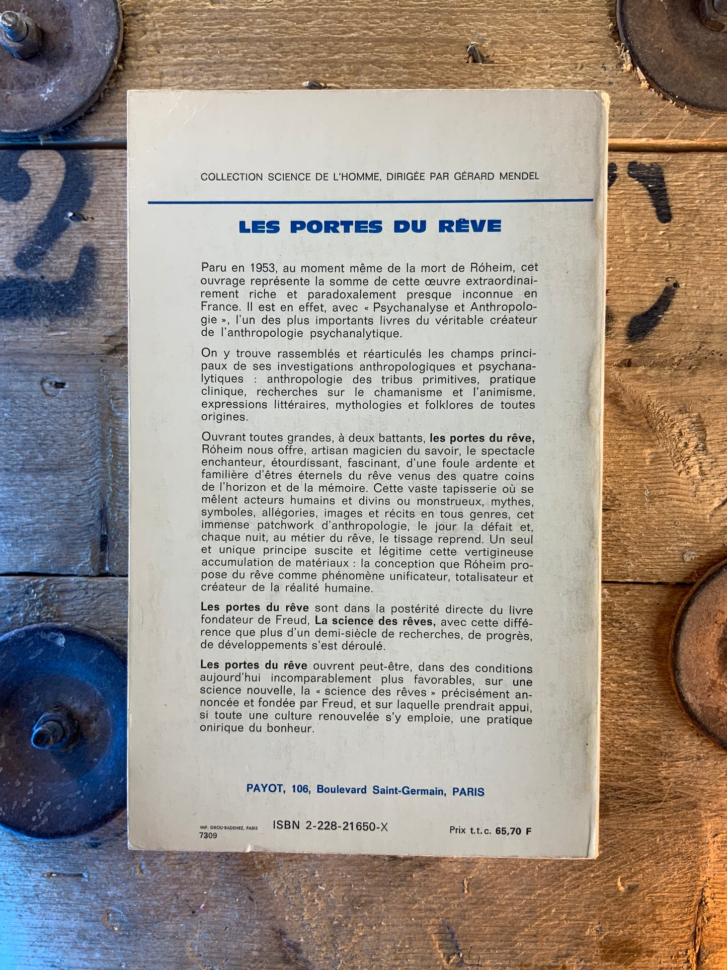 Les portes du rêve - Géza Roheim