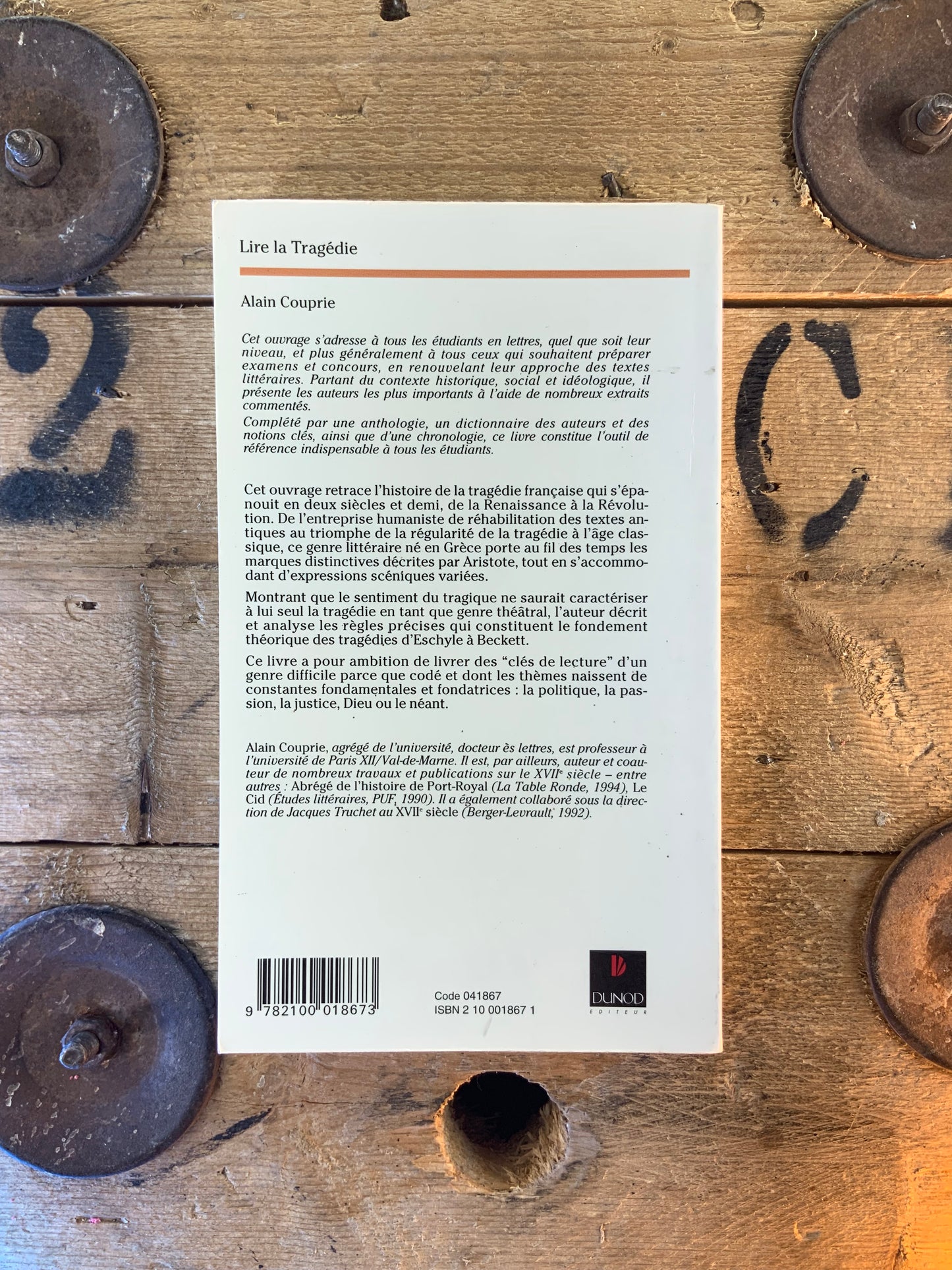 Lire la tragédie - Alain Couprie