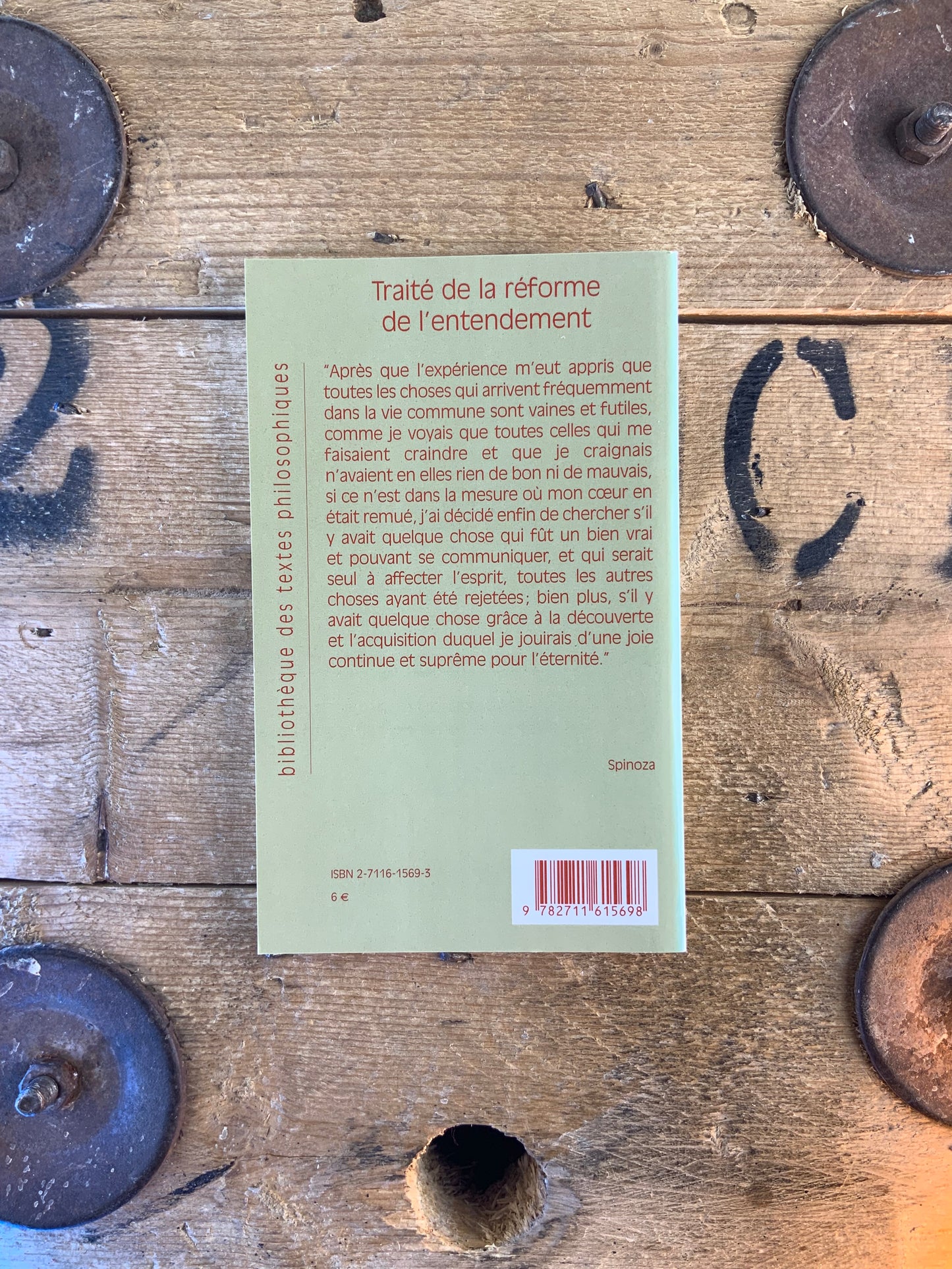 Traité de la réforme de l’entendement - Baruch Spinoza