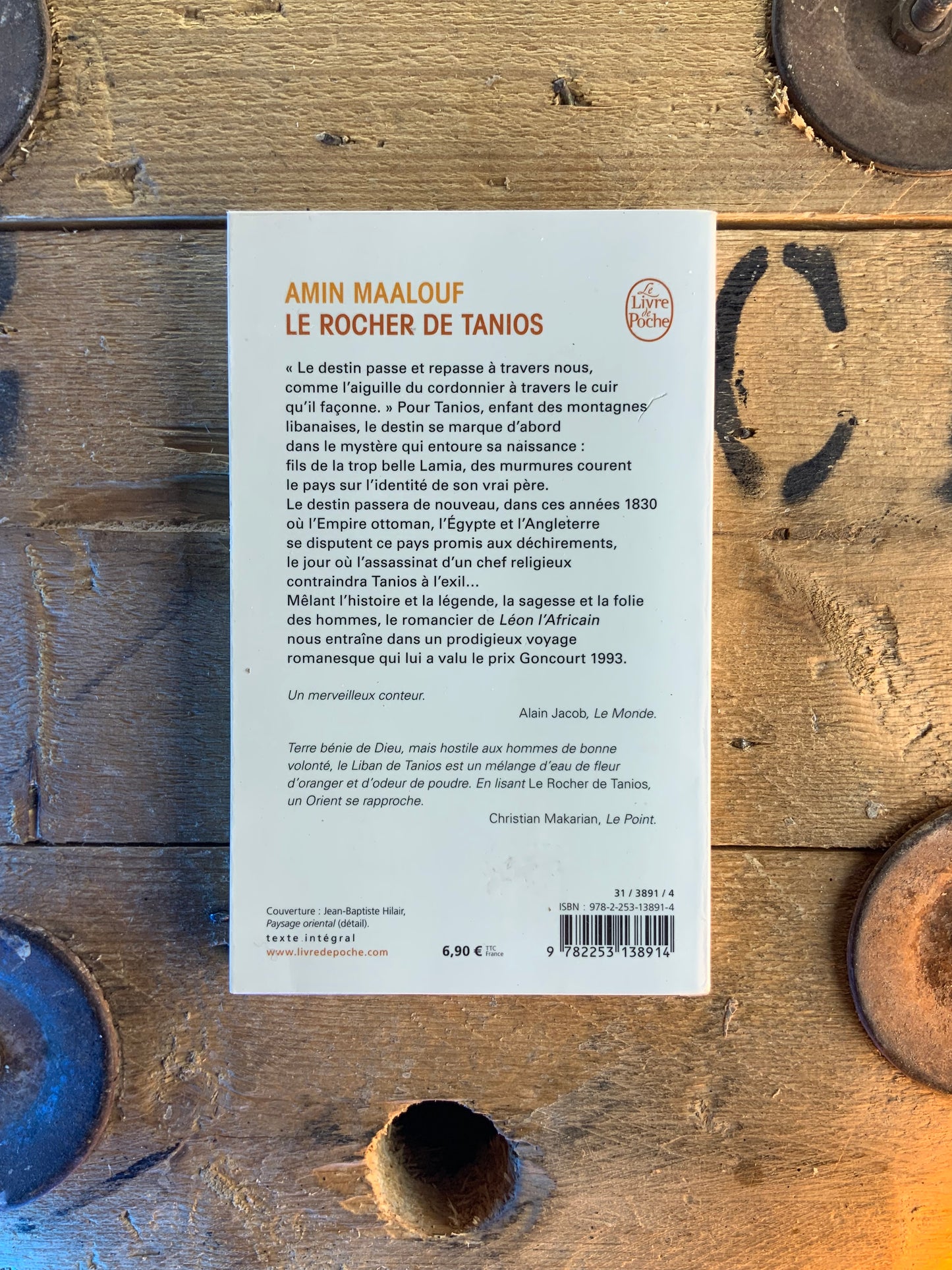 Le rocher de Tanios - Amin Maalouf