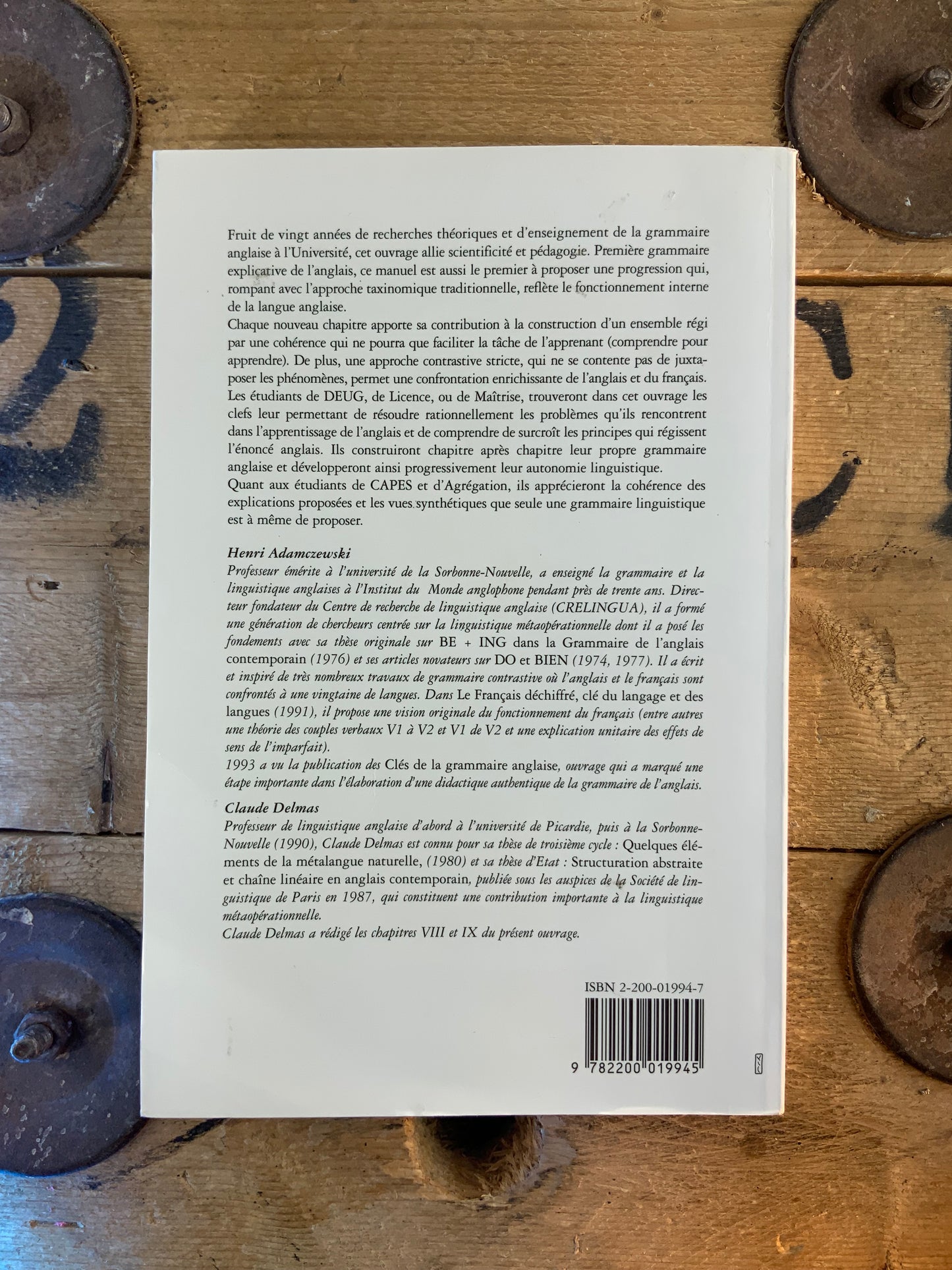 Grammaire linguistique de l’anglais - Henri Adamczewski et Claude Delmas