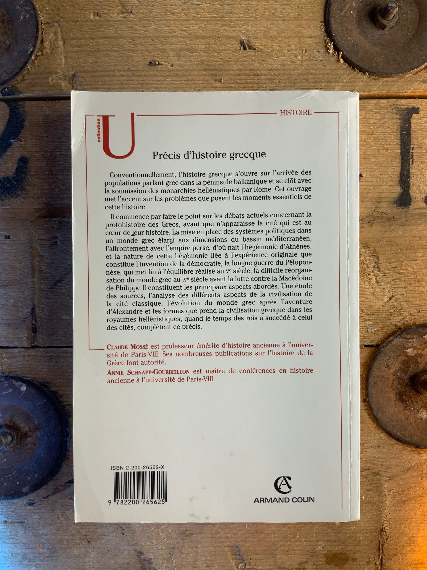 Précis d’histoire grecque - Claude Mossé et Annie Schnapp-Gourbeillon