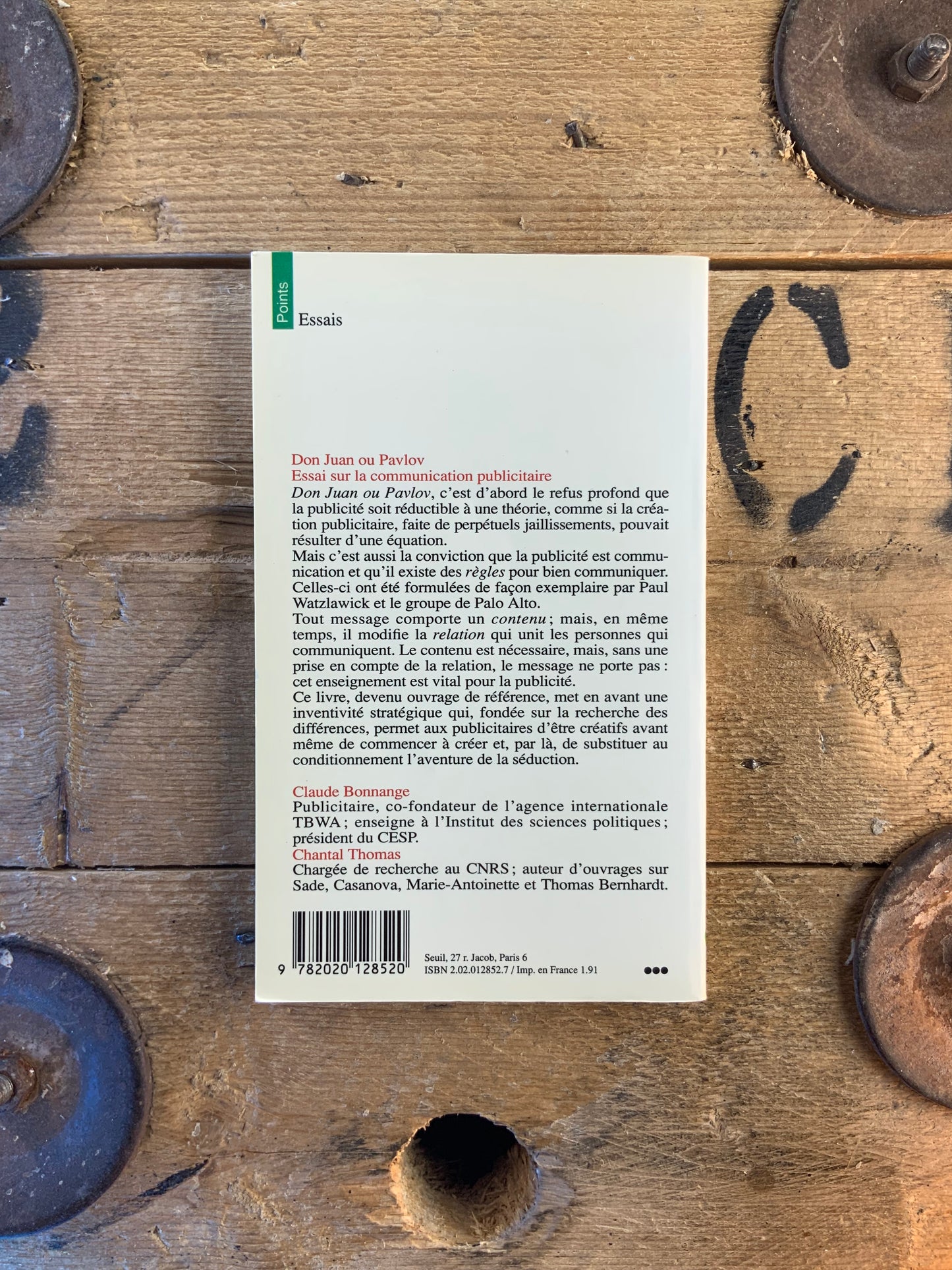 Don Juan ou Pavlov : essai sur la communication publicitaire - Claude Bonnage et Chantal Thomas