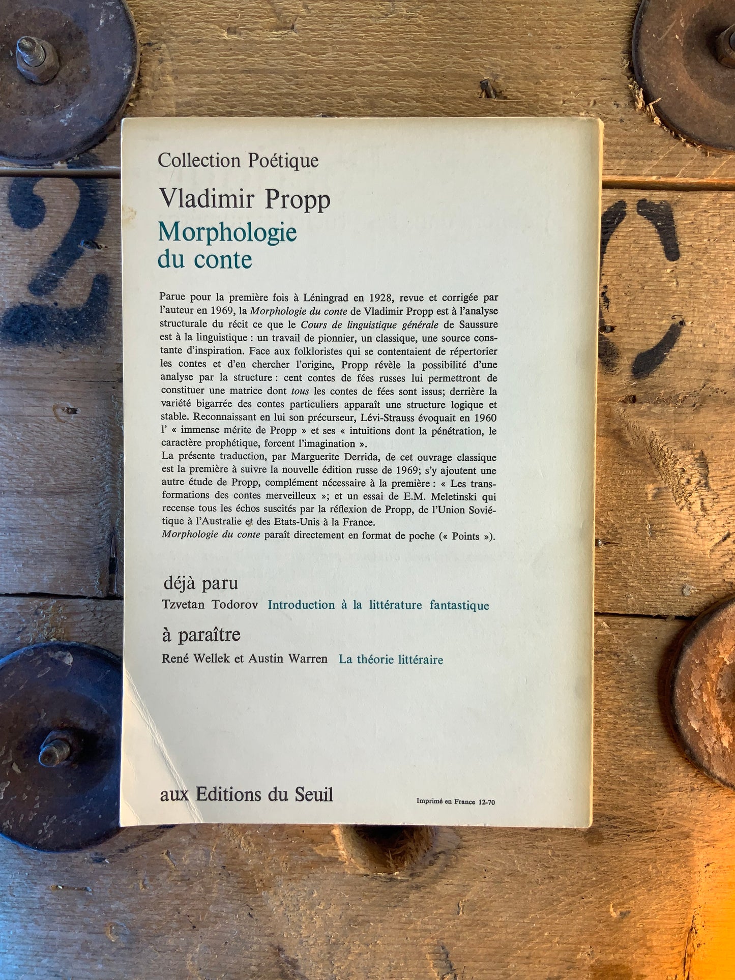 Poétique : revue de théorie et d’analyse littéraire 4 - 1970