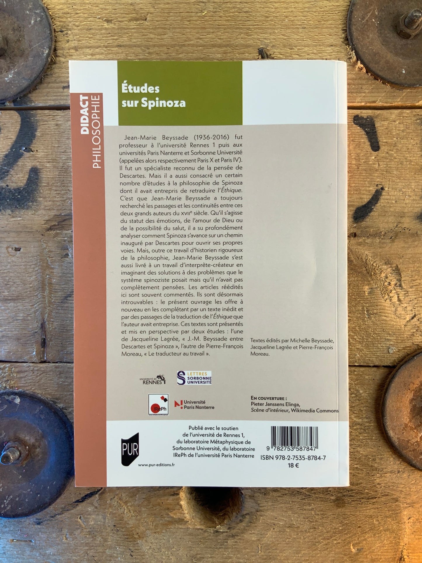 Études sur Spinoza - Jean-Marie Beyssade