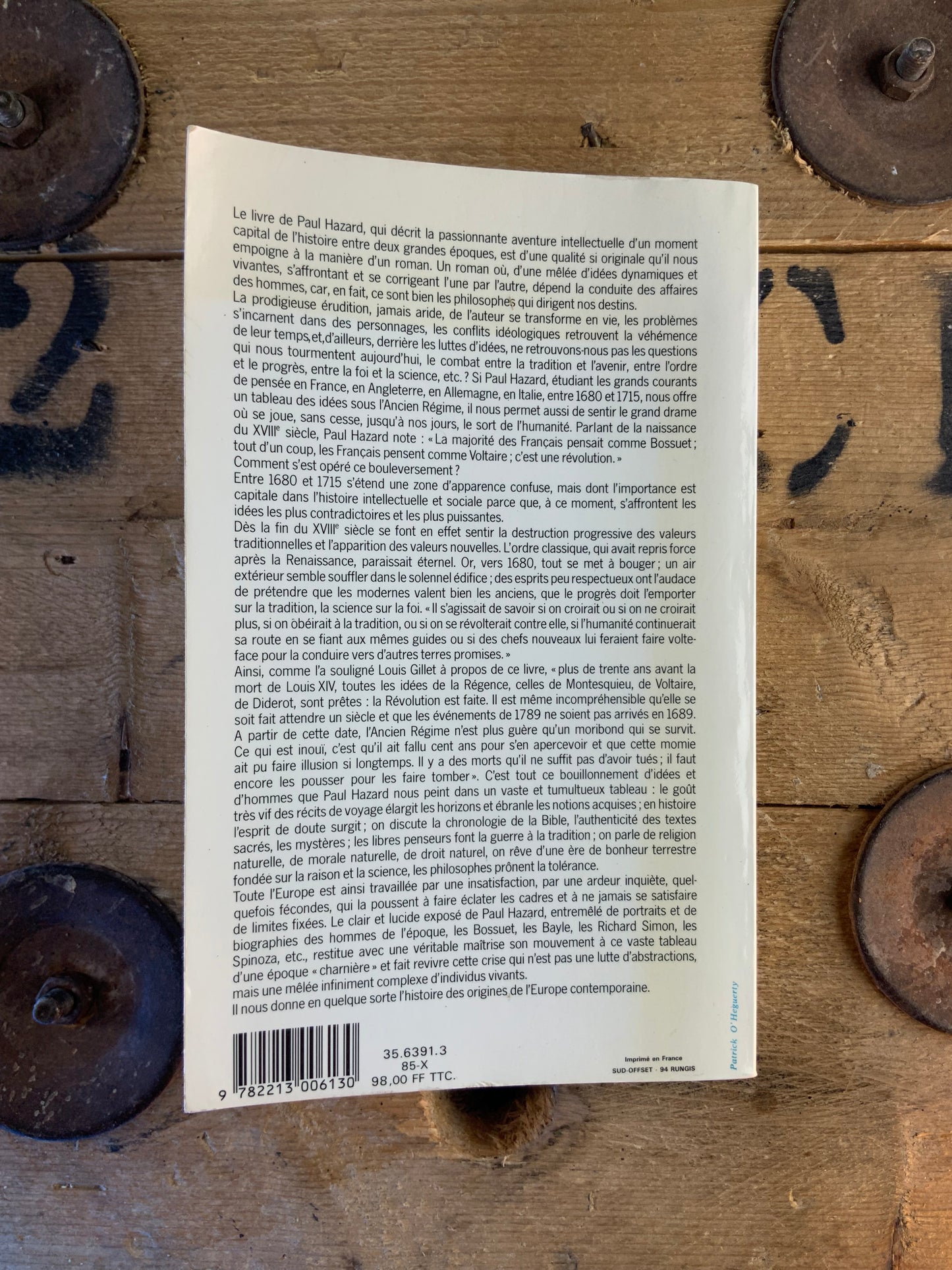 La crise de la conscience européenne 1680-1715 - Paul Hazard