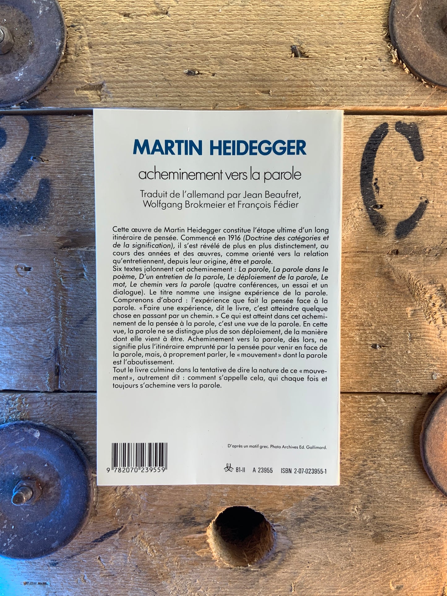 Acheminement vers la parole - Martin Heidegger