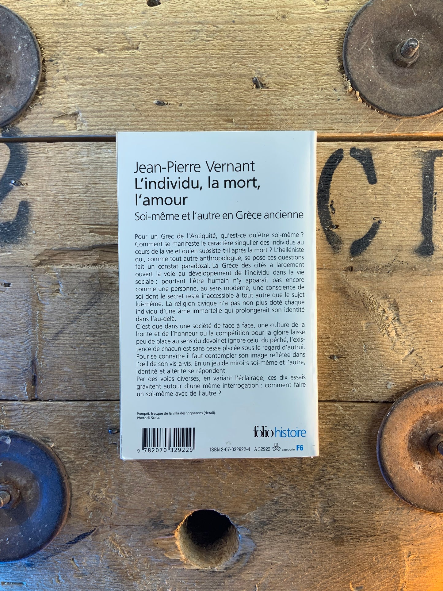 L’individu, la mort, l’amour - Jean-Pierre Vernant