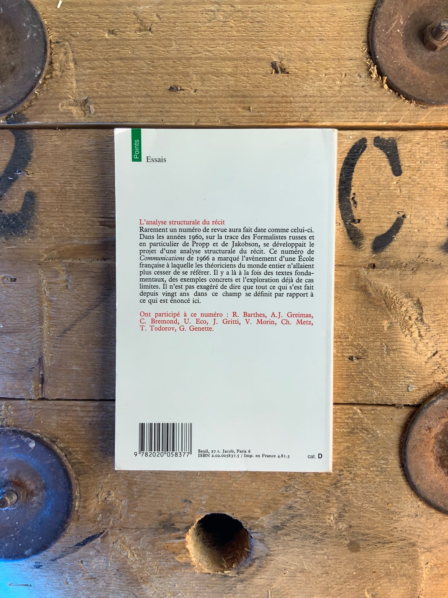 L’analyse structurale du récit