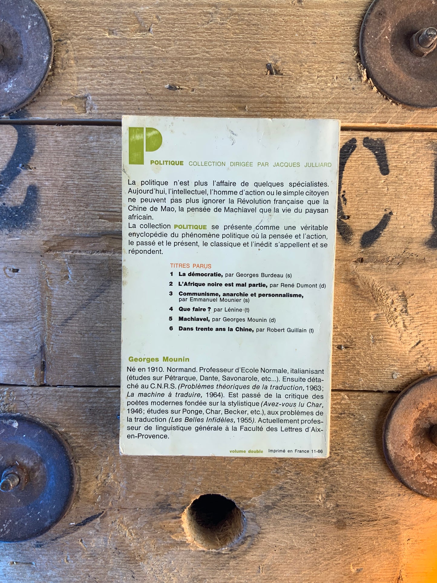 Machiavel - Georges Mounin