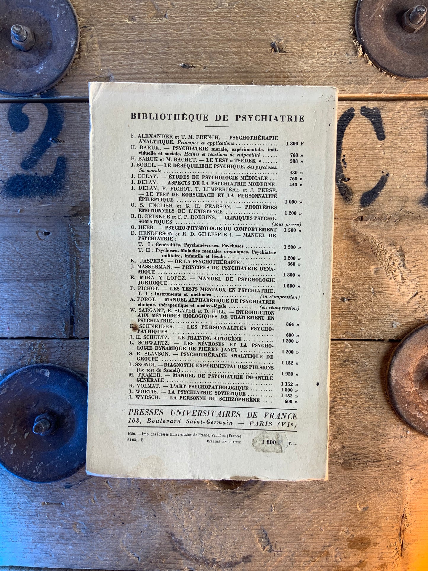 Psychothérapie analytique : principes et applications - Franz Alexander et Thomas M. French
