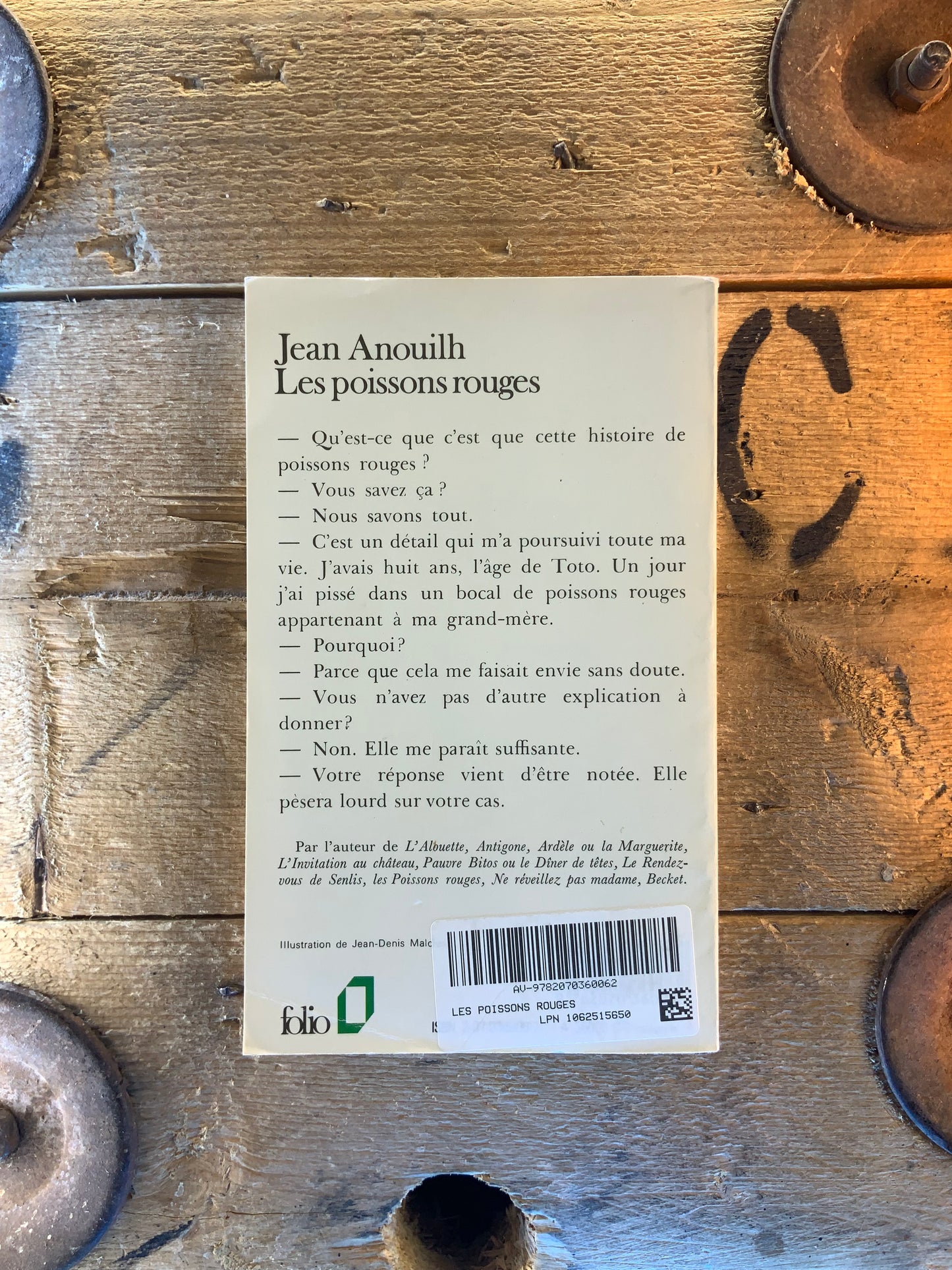 Les poissons rouges - Jean Anouilh