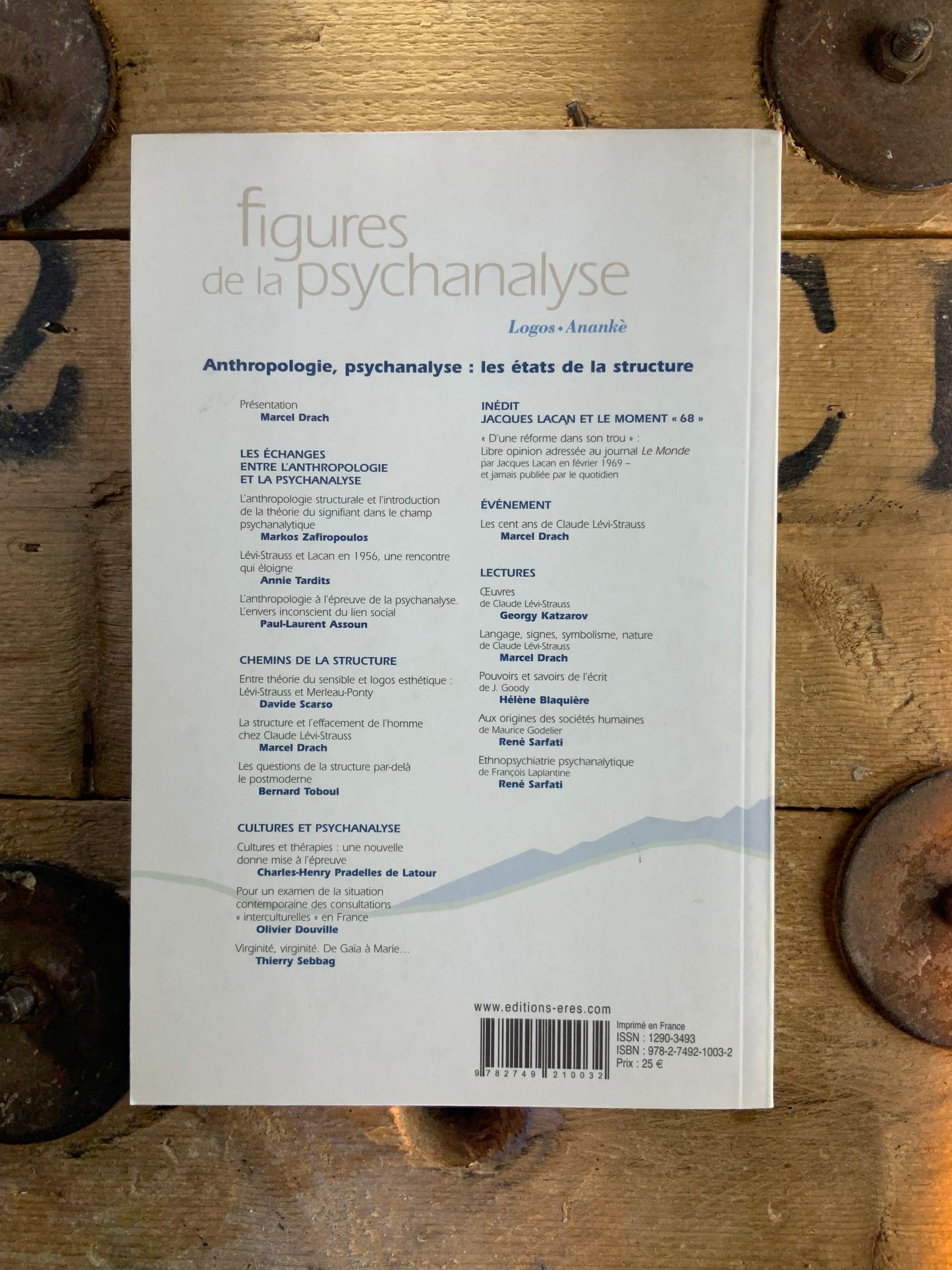 Figures de la psychanalyse : Anthropologie, psychanalyse : les états de la structure