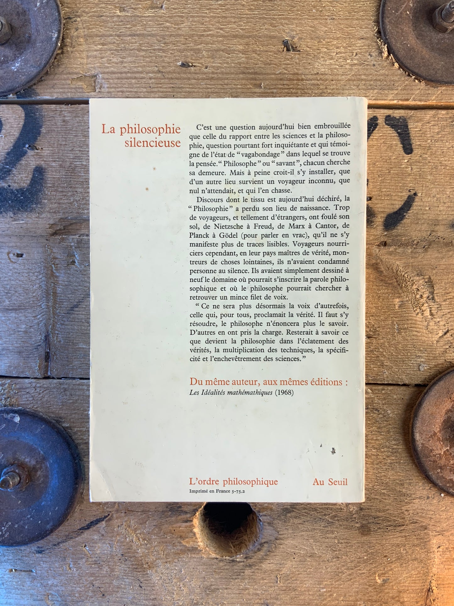 La philosophie silencieuse, ou Critique des philosophies de la science - Jean Toussaint Desanti