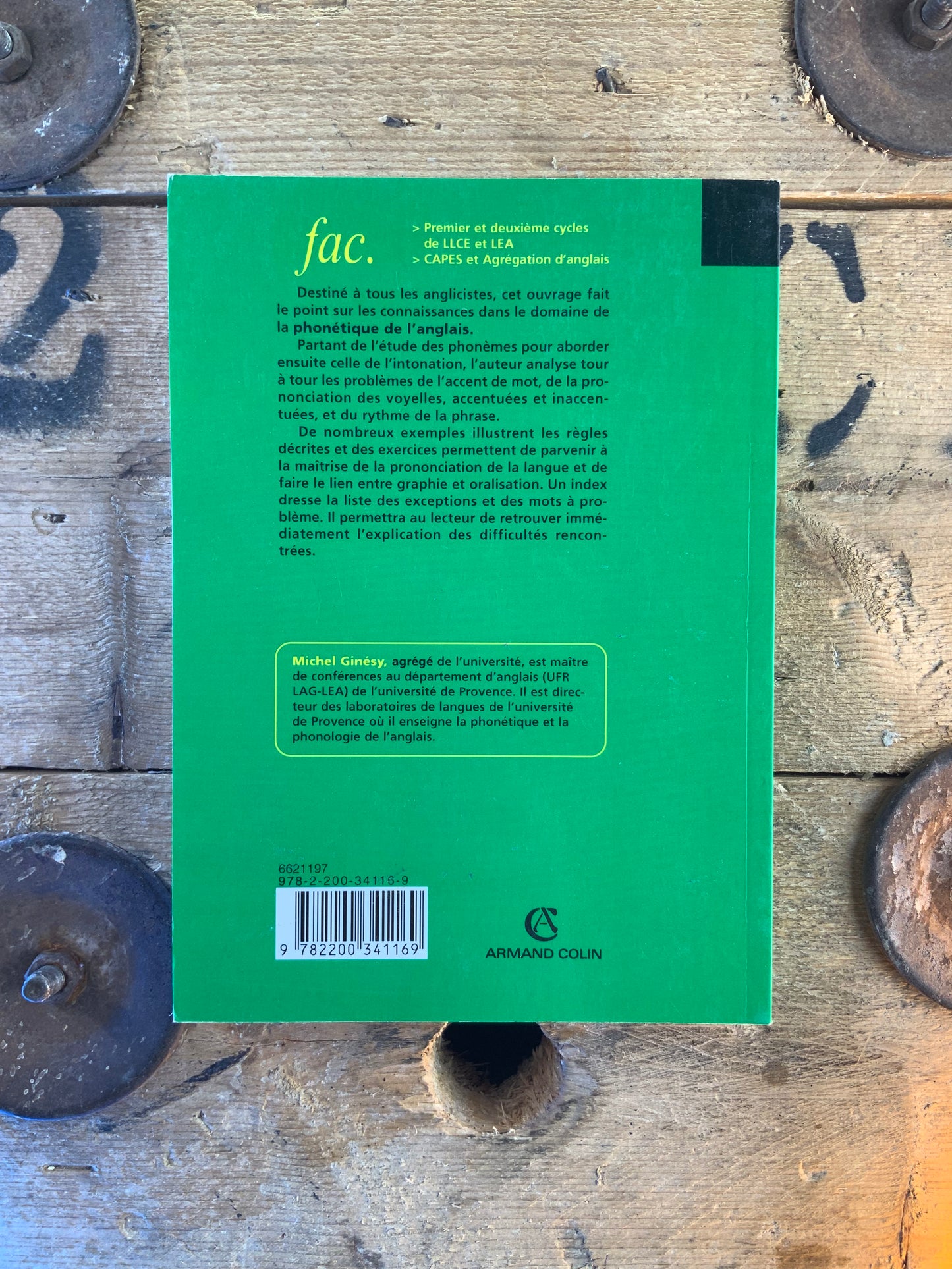 Mémento de phonétique anglaise avec exercices corrigés - Michel Ginésy