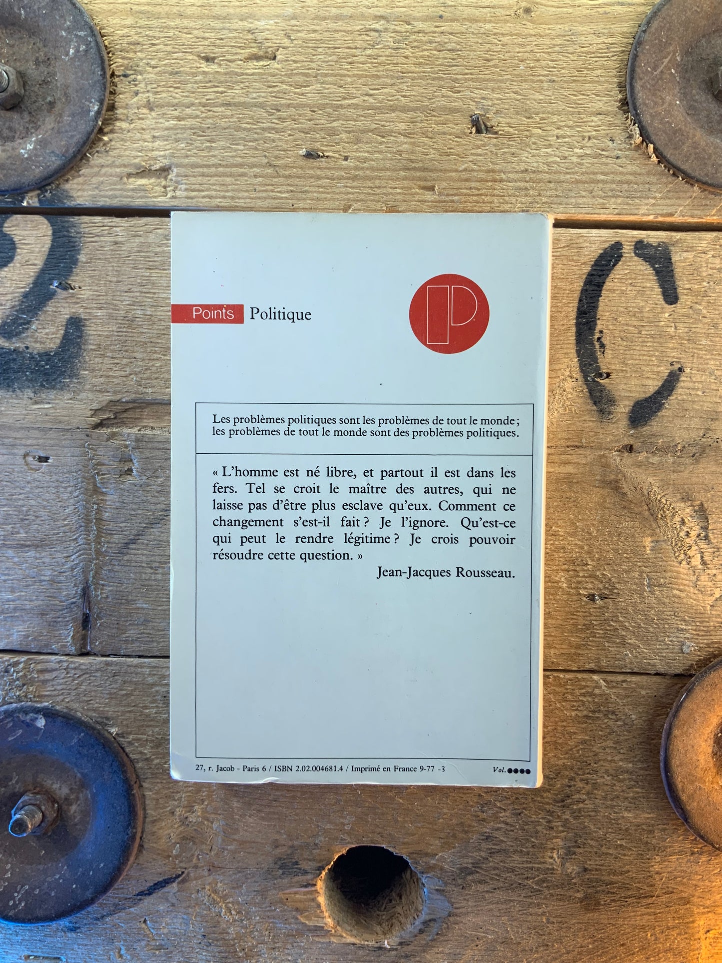 Du contrat social - Jean-Jacques Rousseau