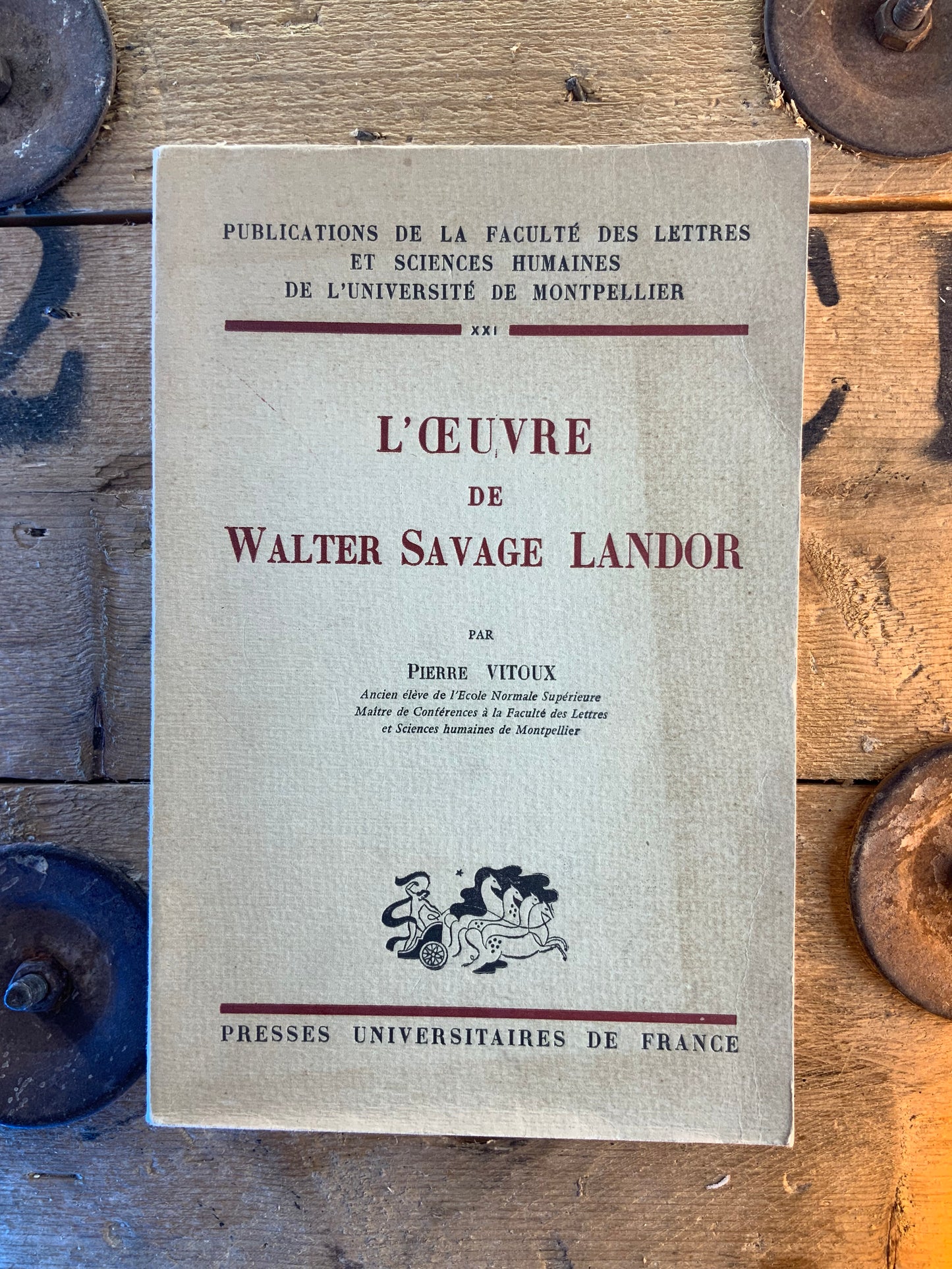 L’œuvre de Walter Savage Landor - Pierre Vitoux