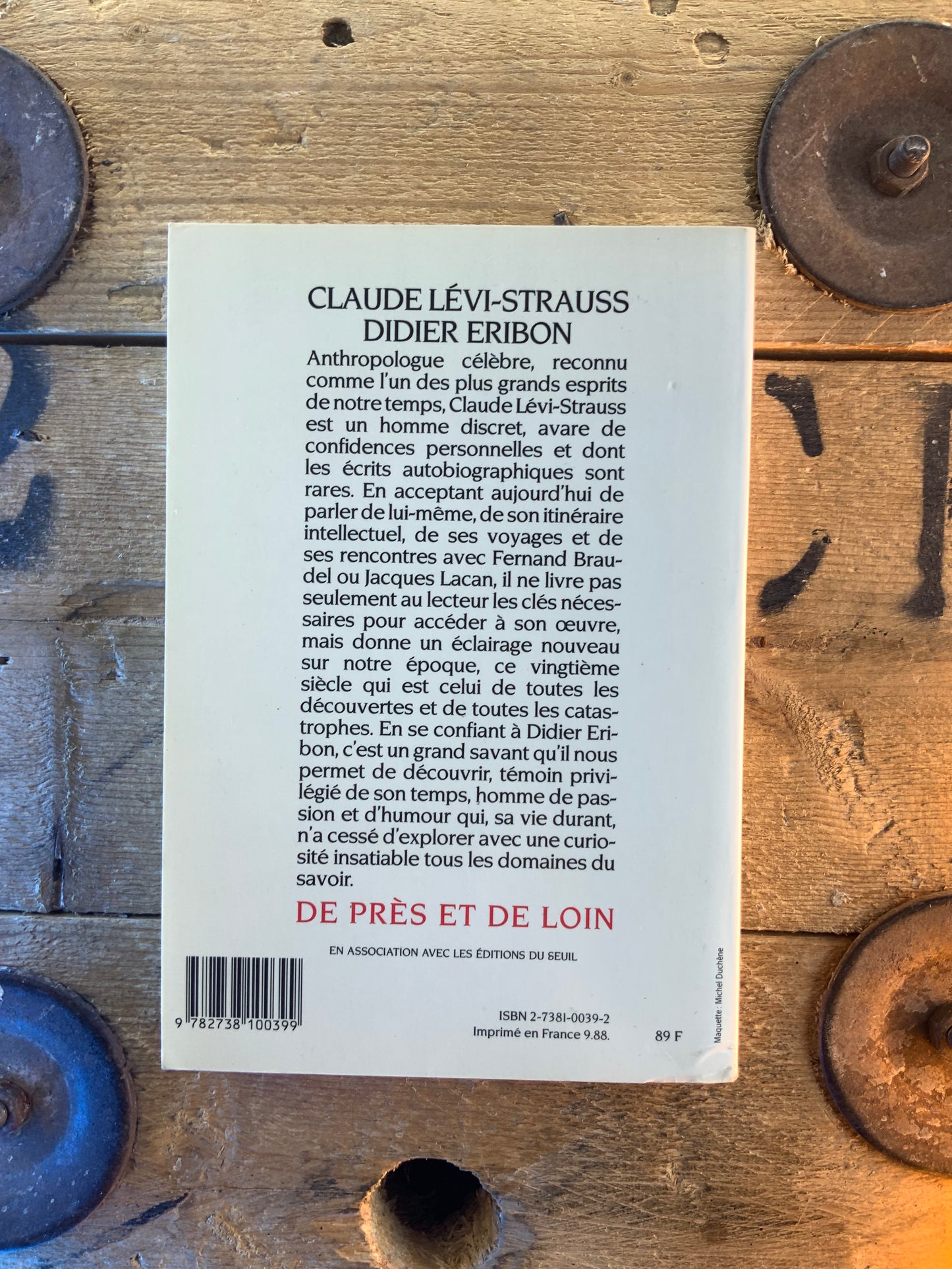 De près et de loin - Claude Lévi-Strauss et Didier Eribon