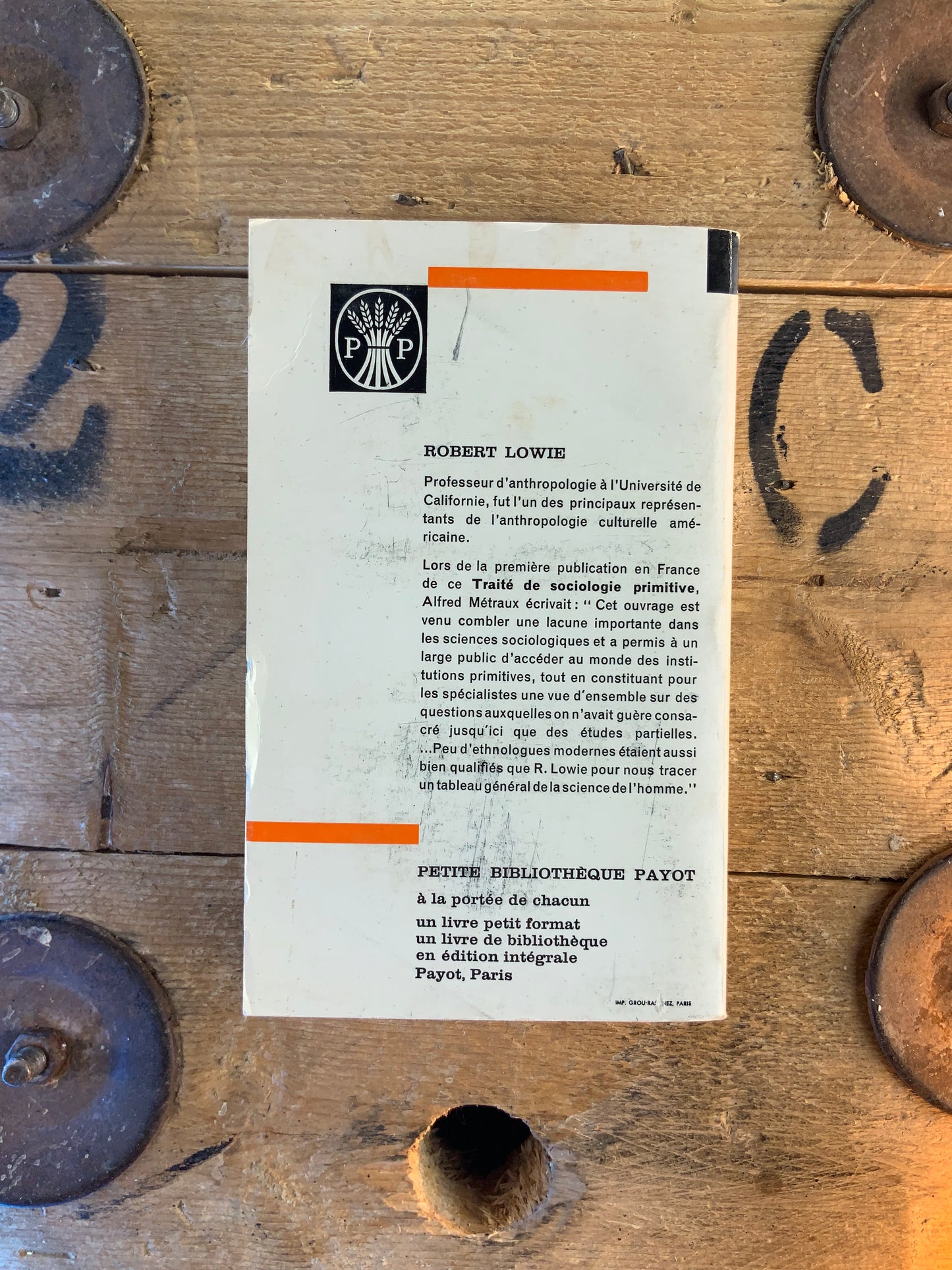 Traité de sociologie primitive - Robert Lowie