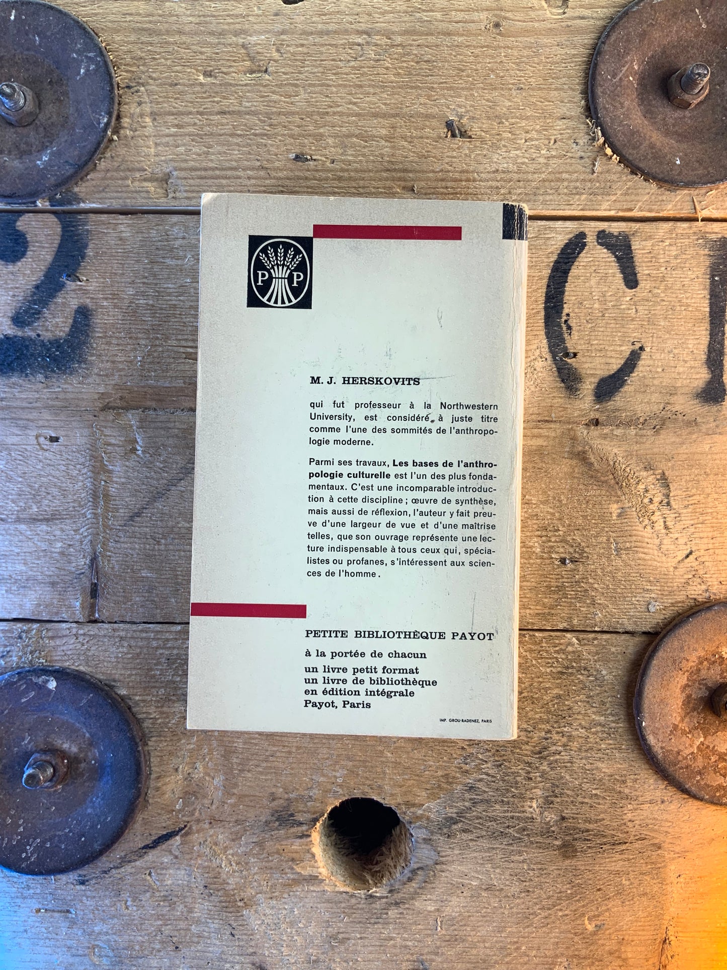 Les bases de l’anthropologie culturelle -M. J. Herskovits