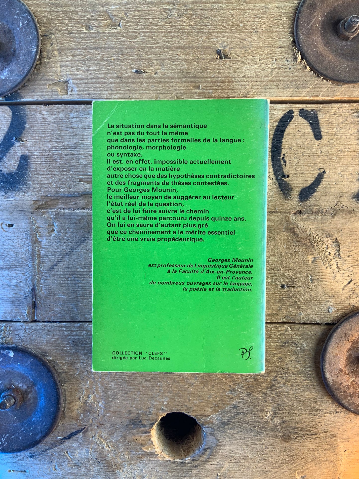 Clefs pour la sémantique - Georges Mounin