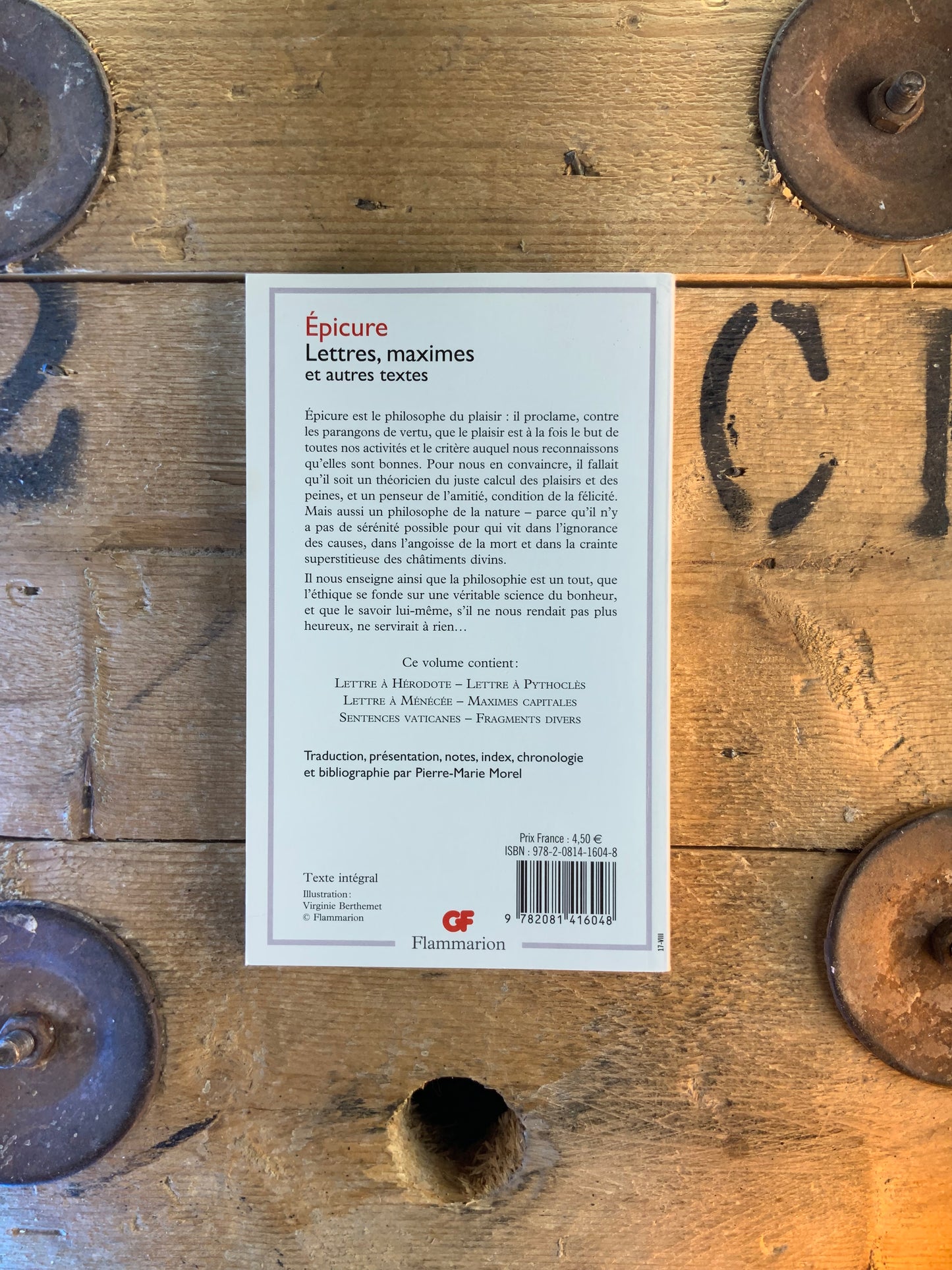 Lettres, maximes, et autres essais - Épicure